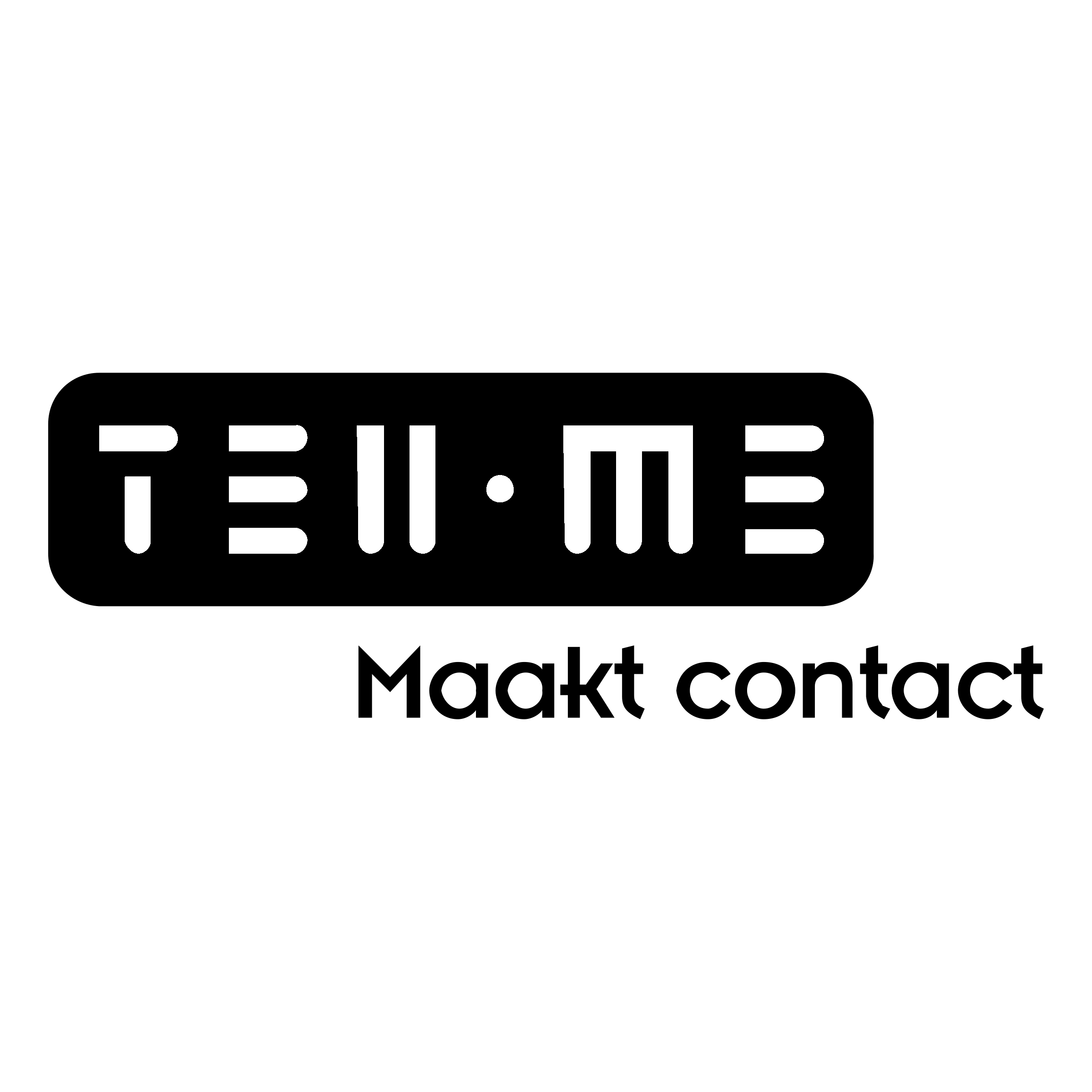 Tell Me Logo black and white