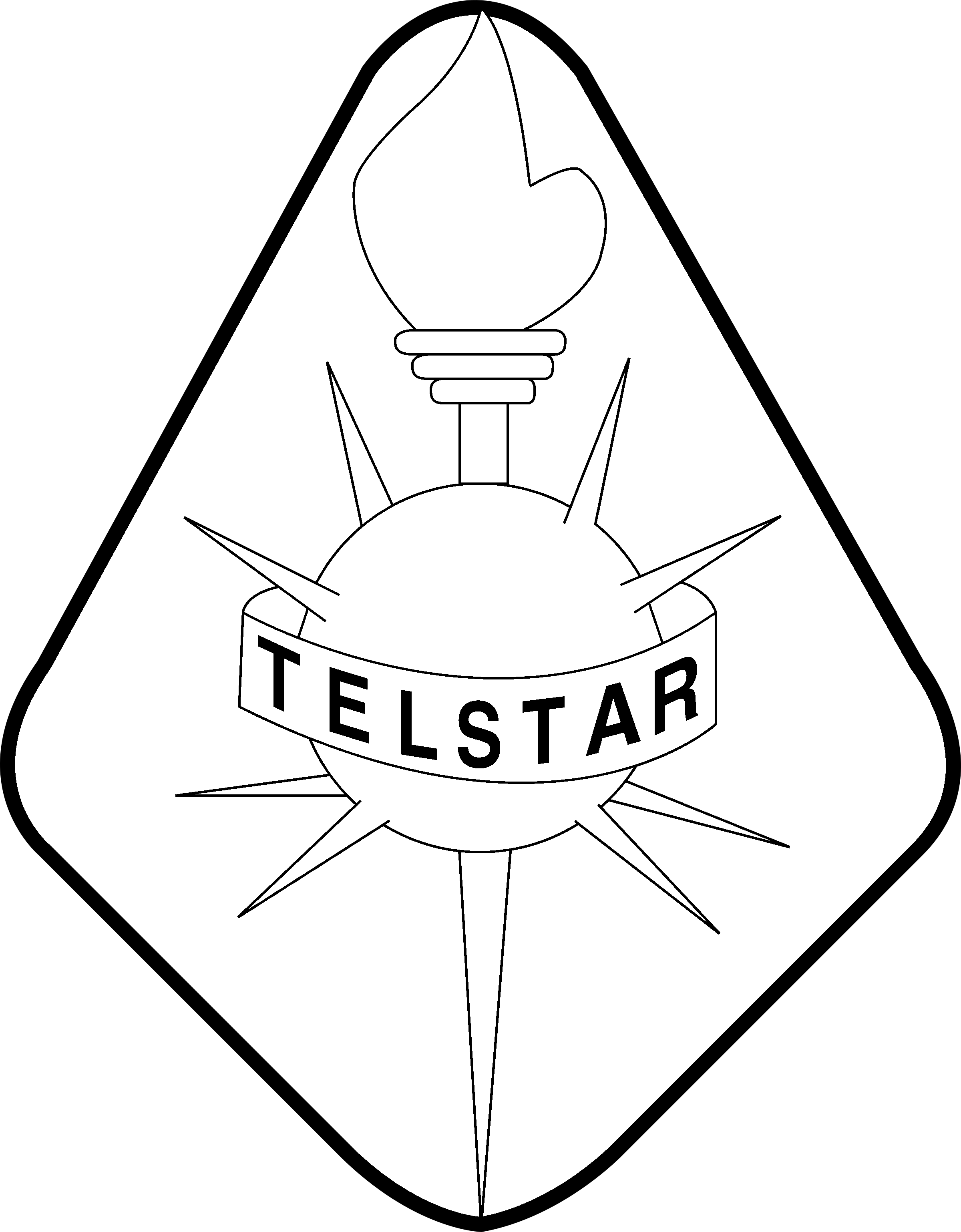 Telstar Logo black and white