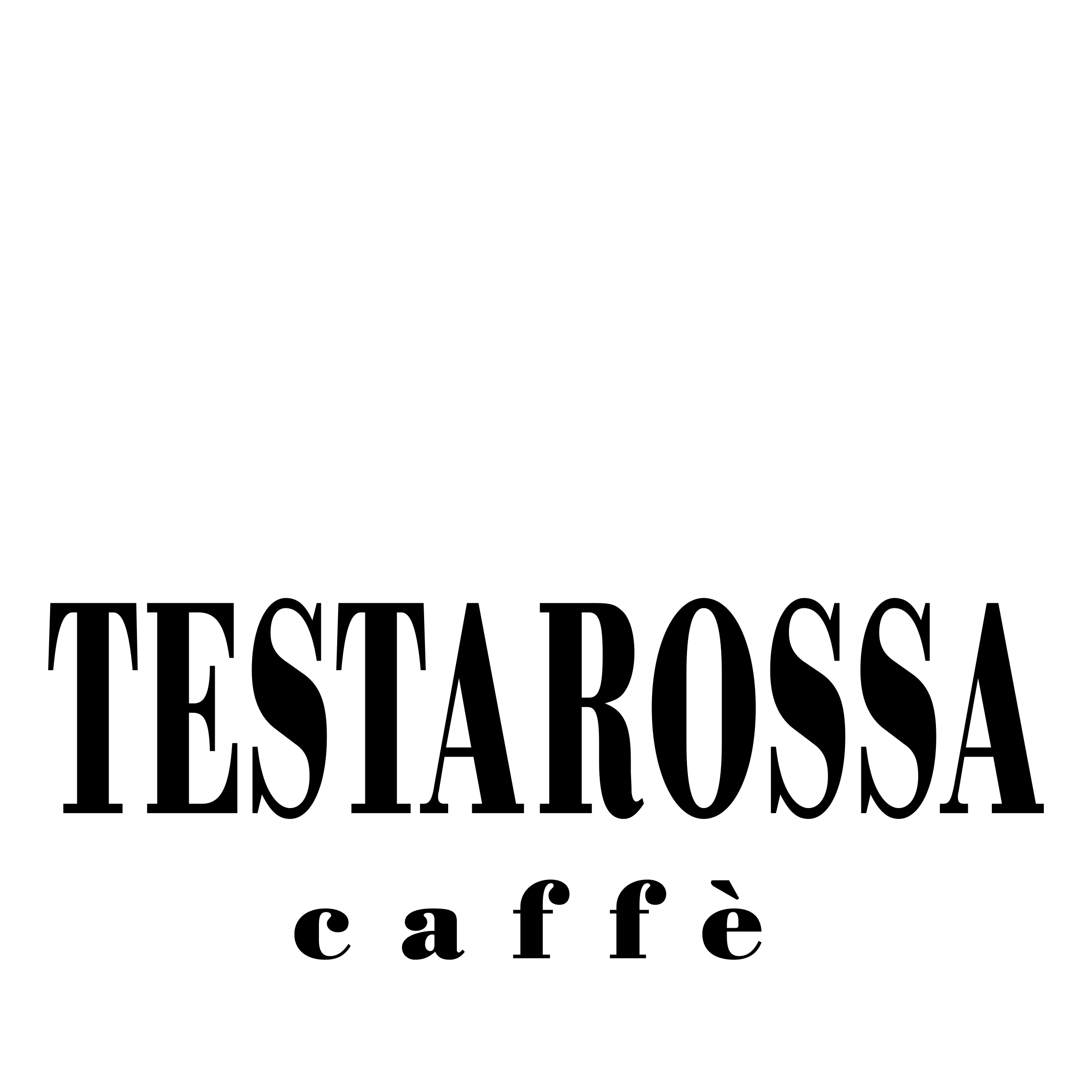 Testa Rossa Caffe Logo black and white