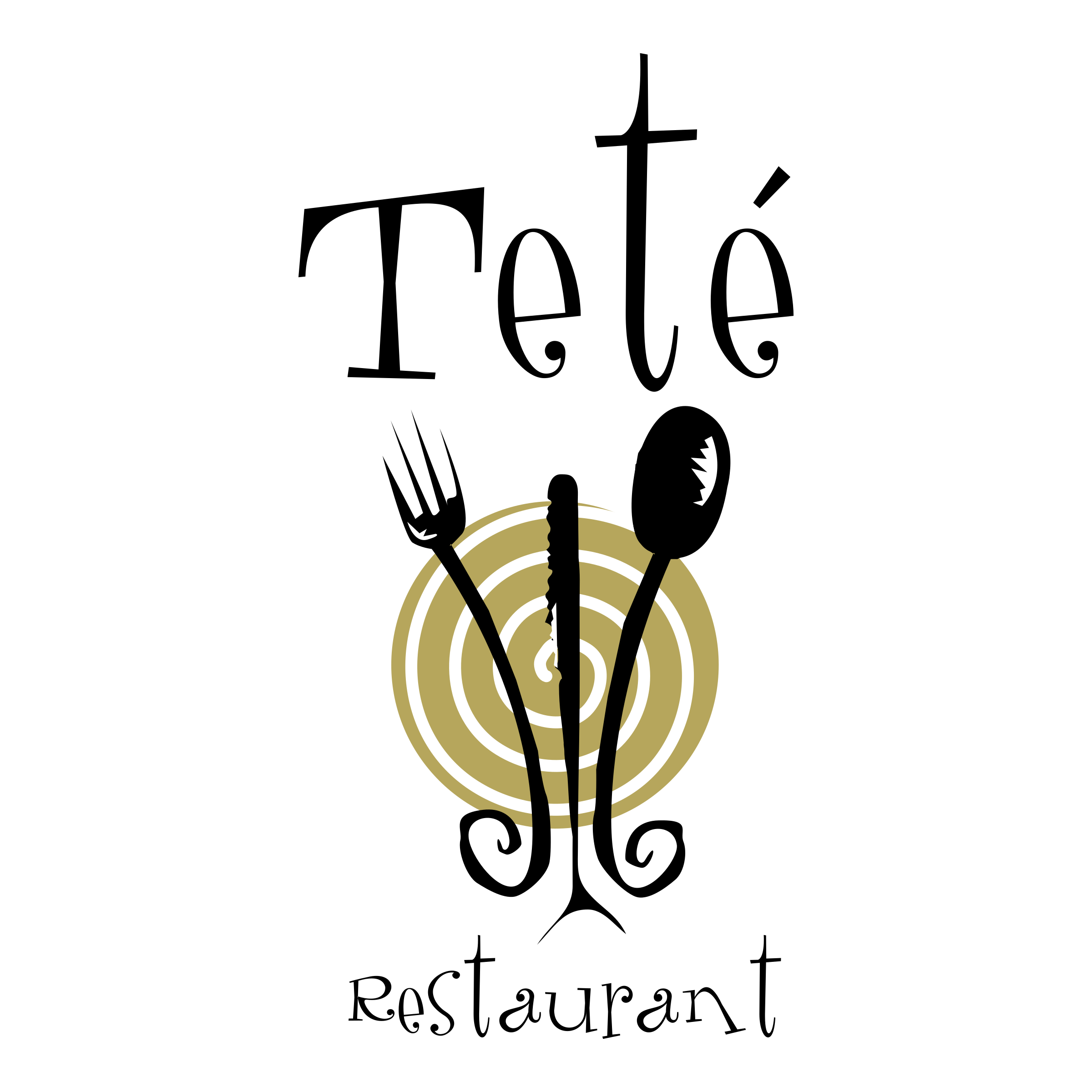 Tete Restaurant Logo PNG Transparent & SVG Vector Freebie Supply