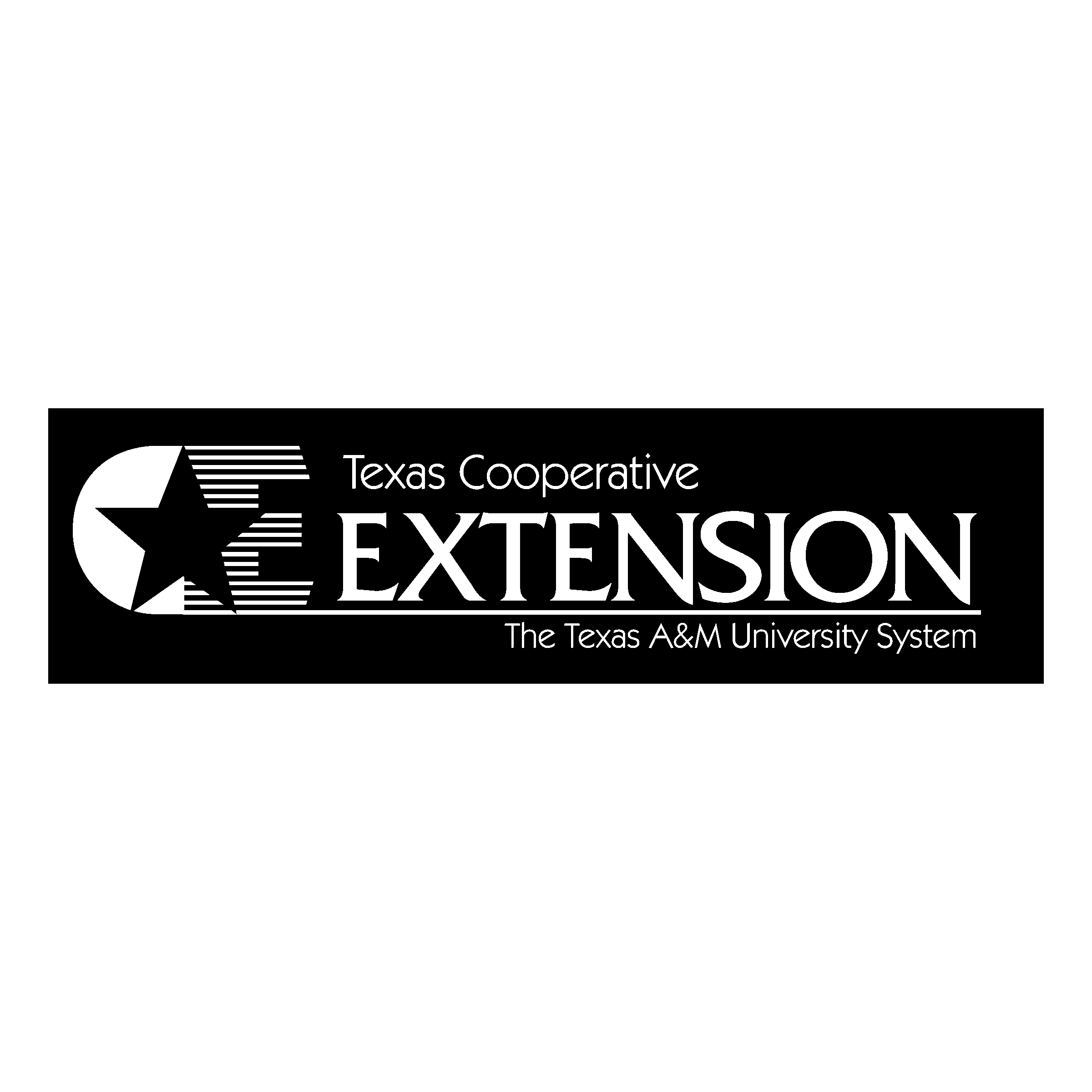 Texas Cooperative Extension Logo black and white