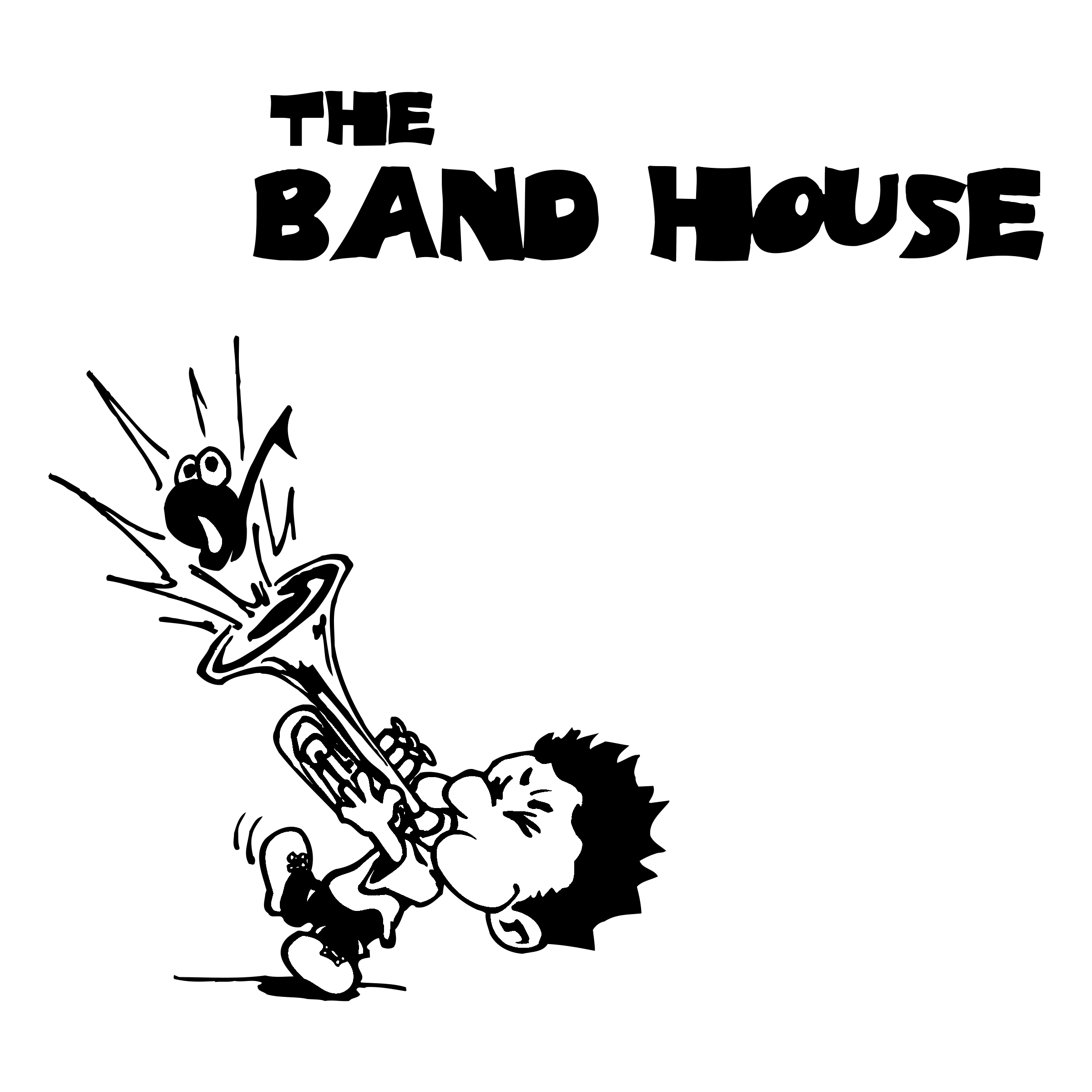 The Band House Logo black and white