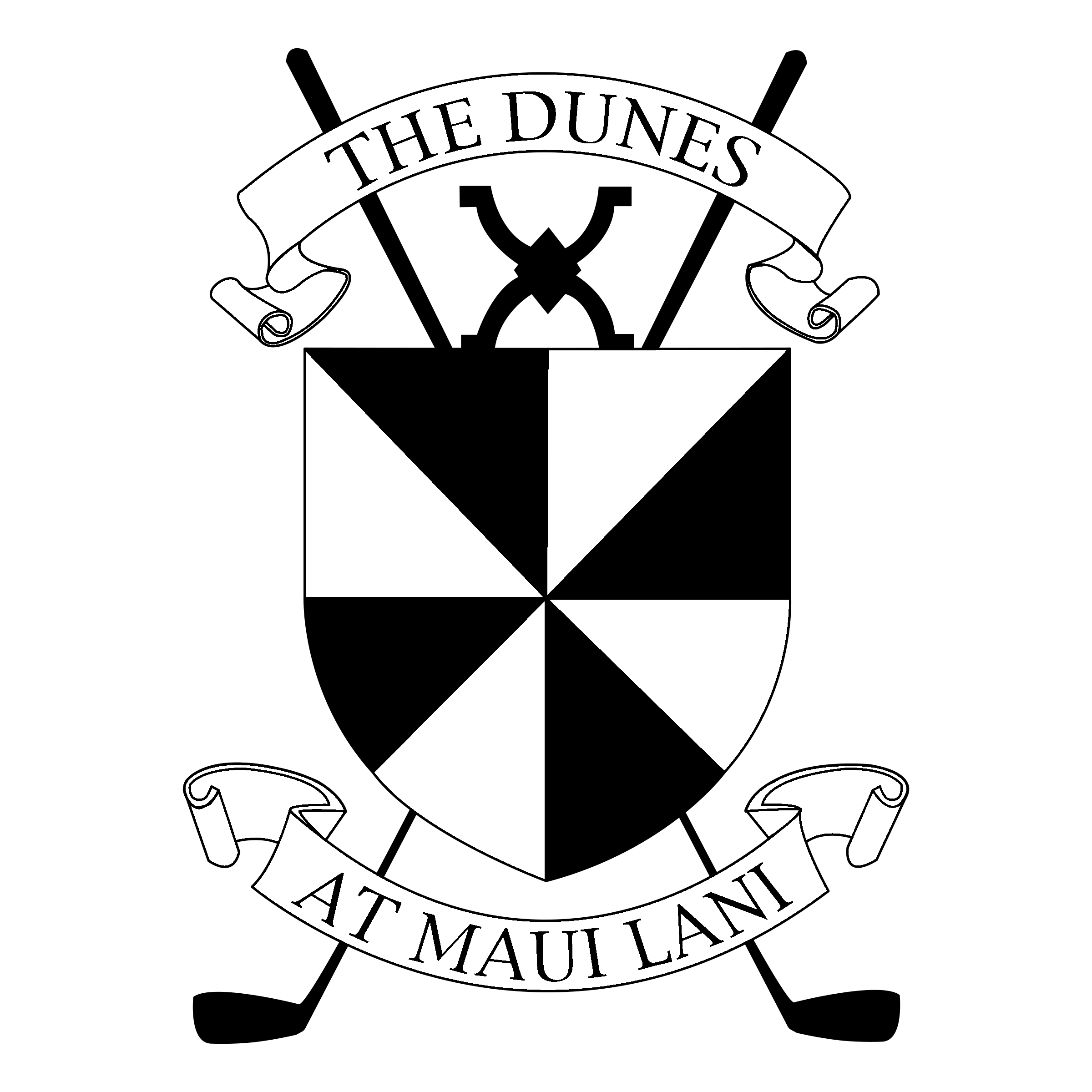 The Dunes at Maui Lani Logo black and white