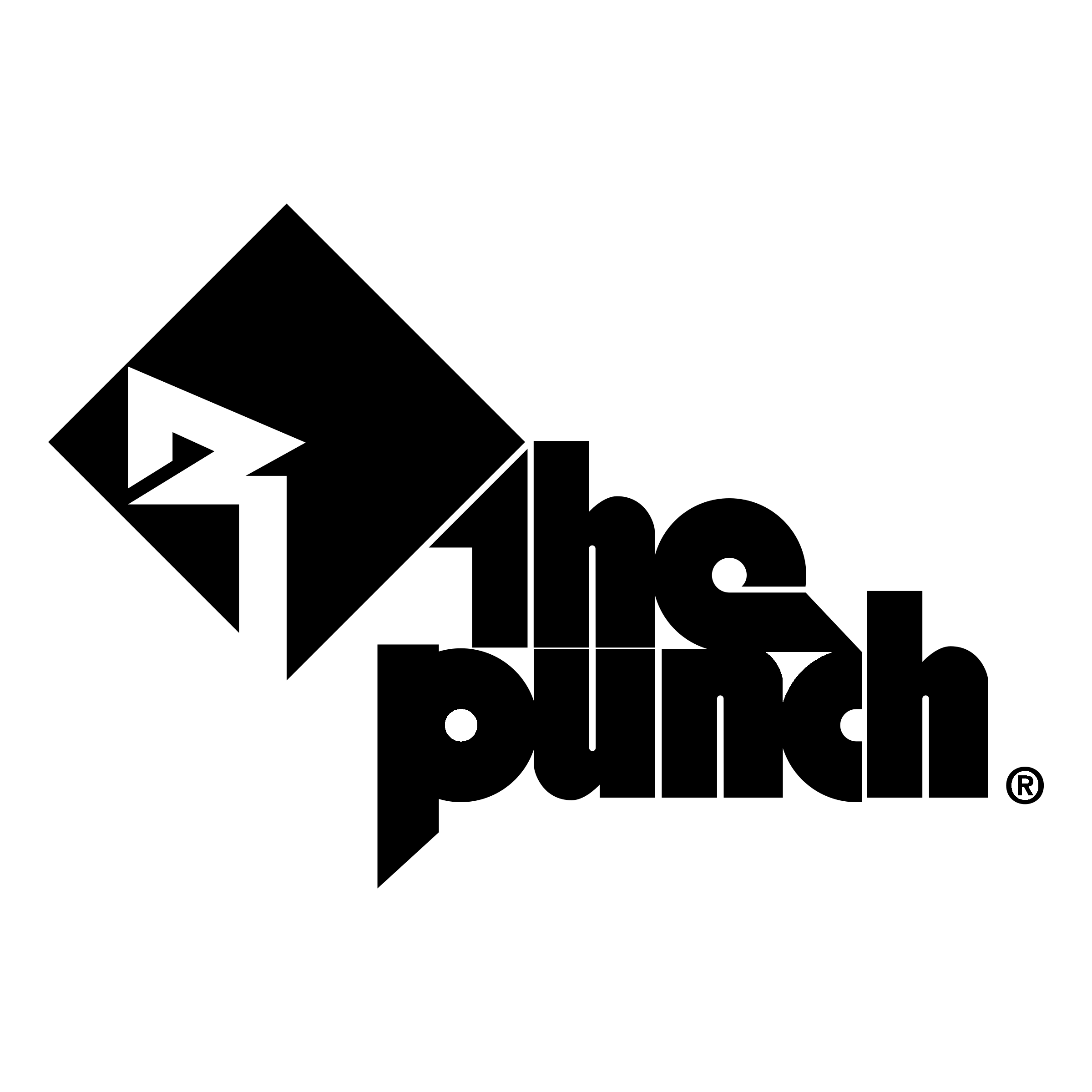 The Punch Logo black and white