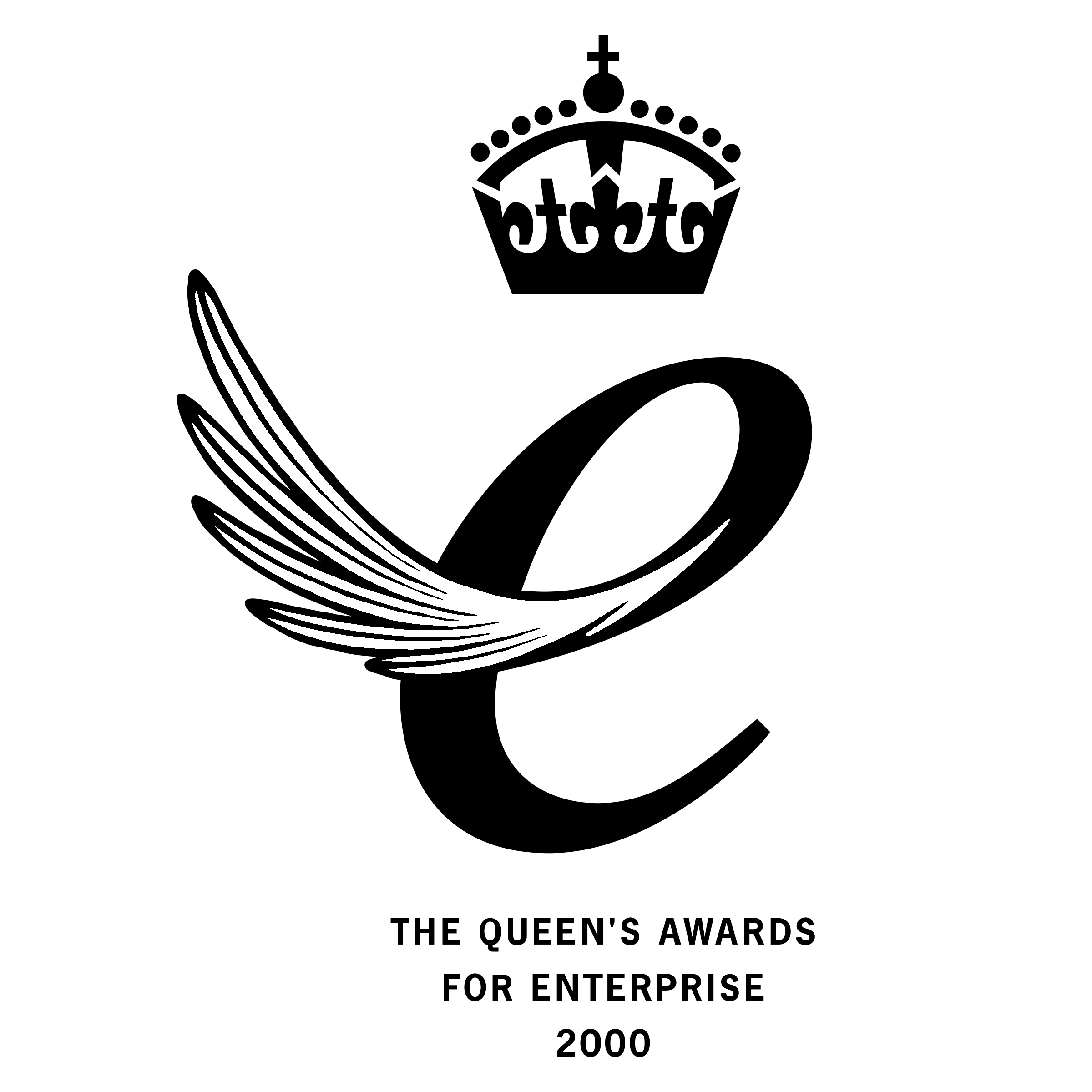 The Quenn's Award Logo black and white