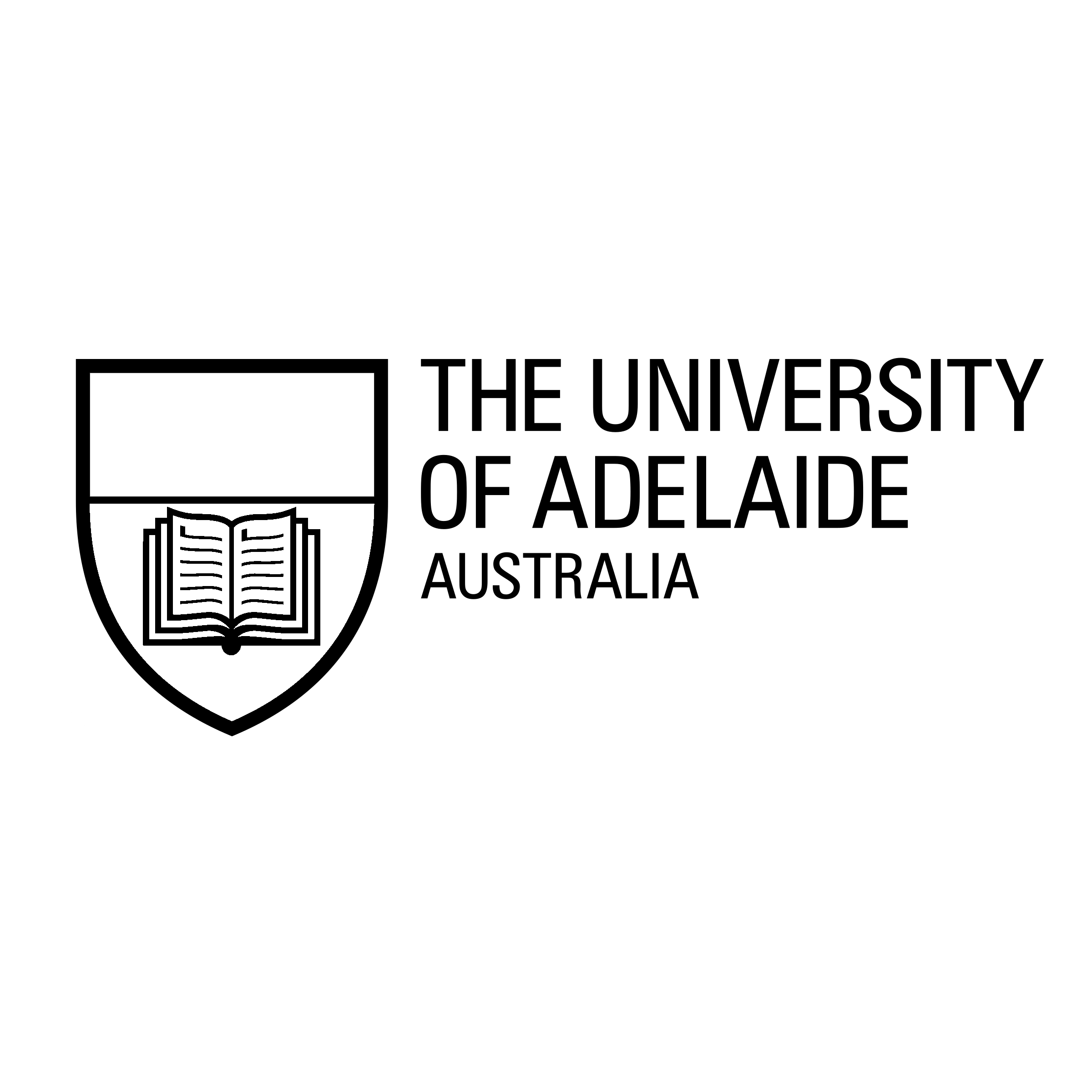 The University of Adelaide Logo black and white