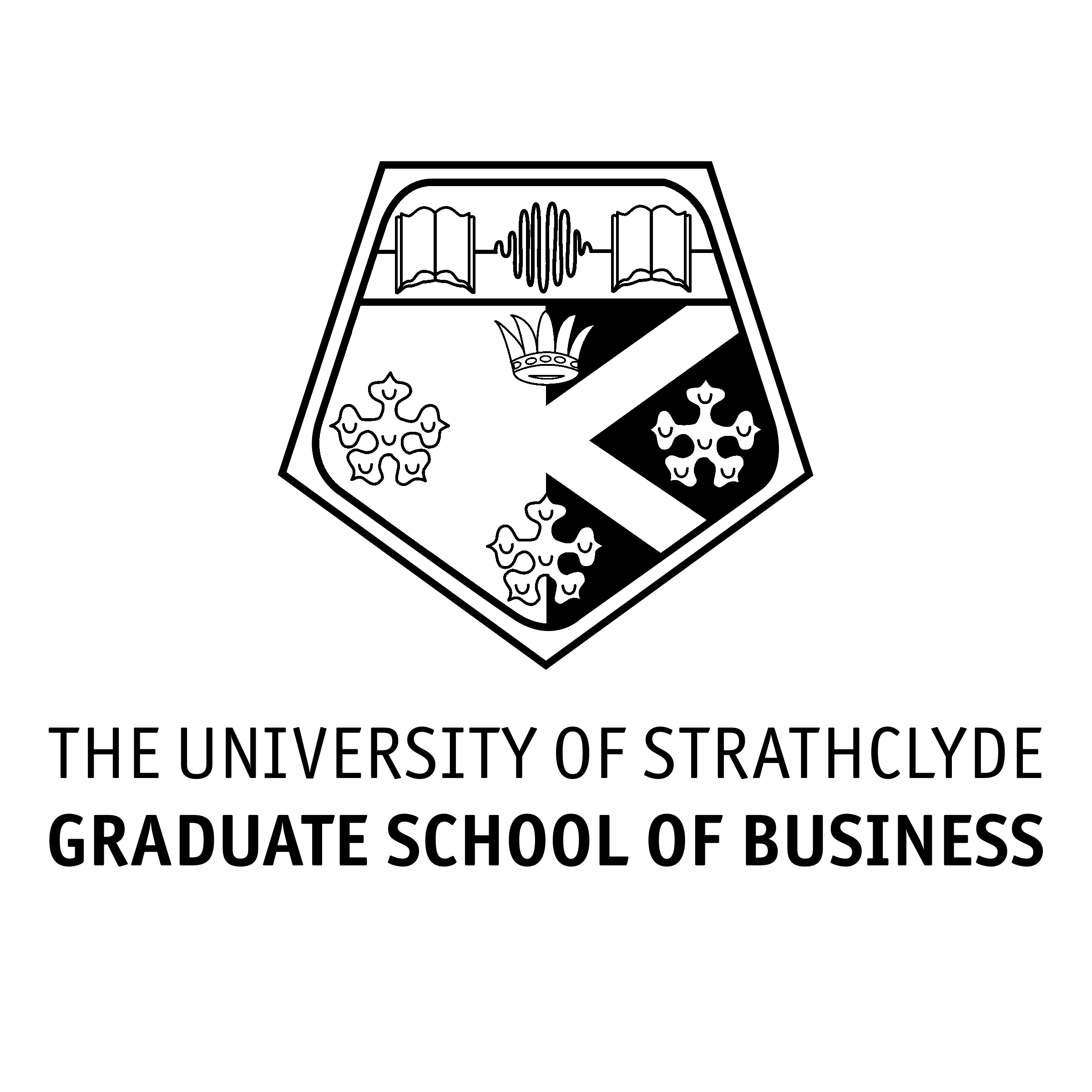 The University of Strathclyde Logo black and white