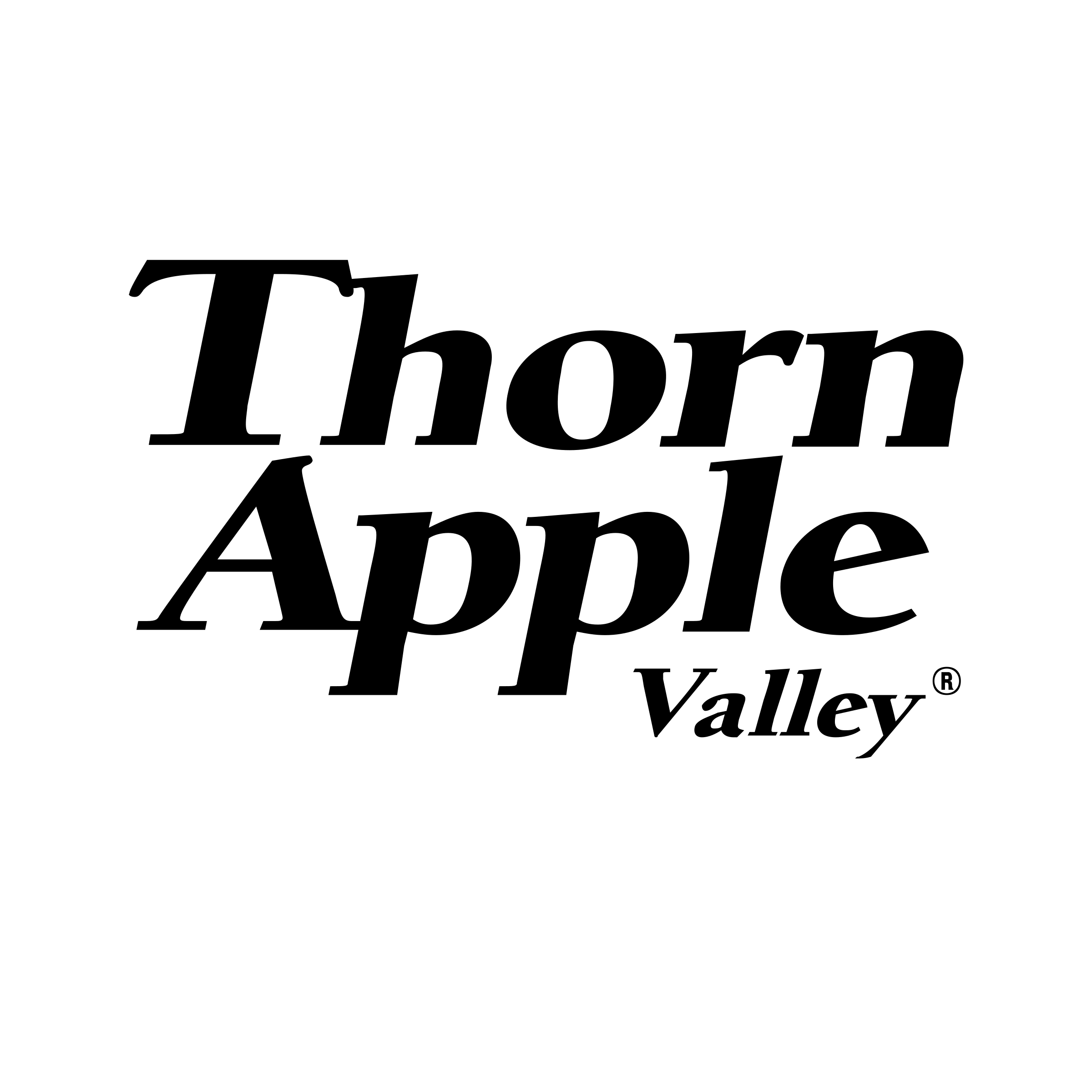 Thorn Apple Valley Logo black and white