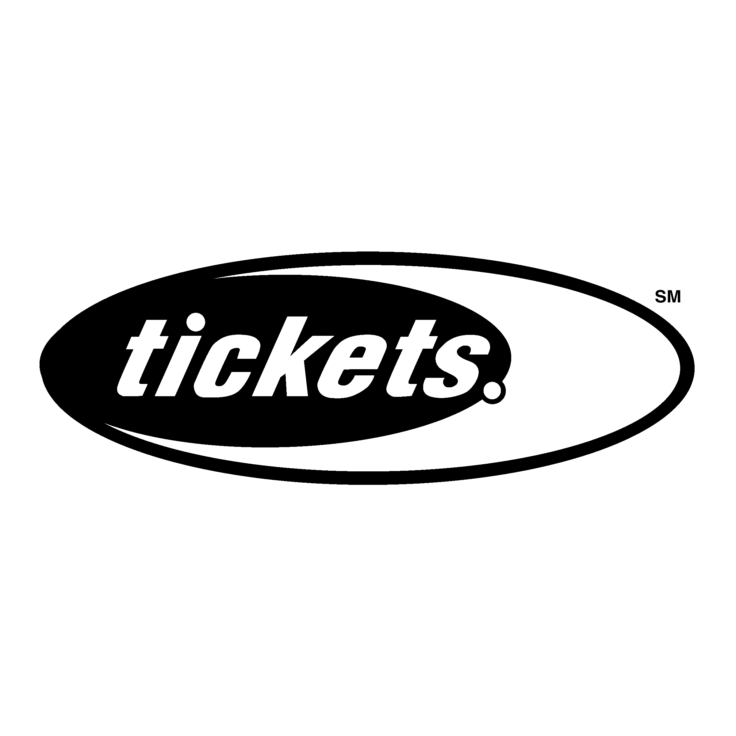 tickets com Logo black and white
