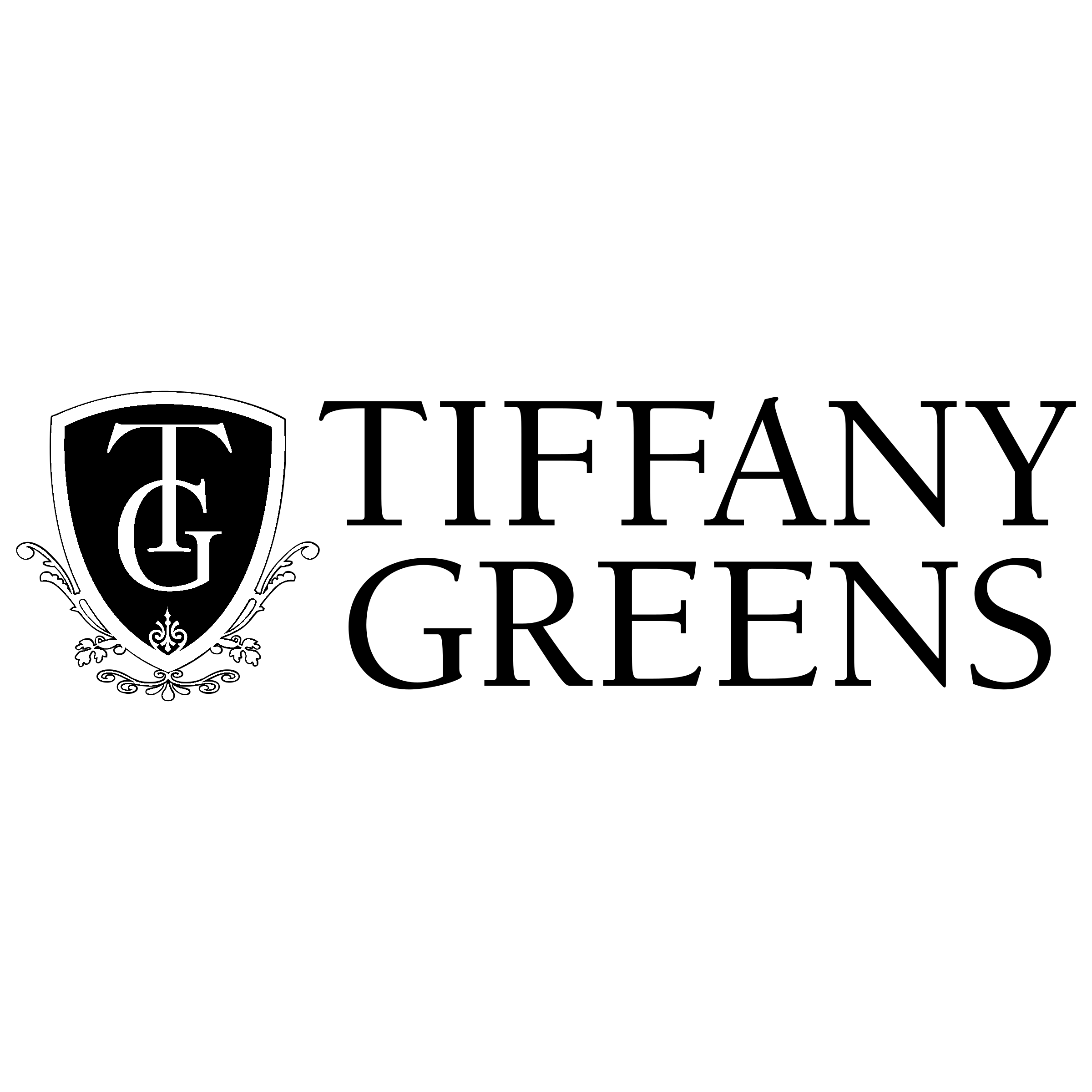Tiffany Greens Logo black and white