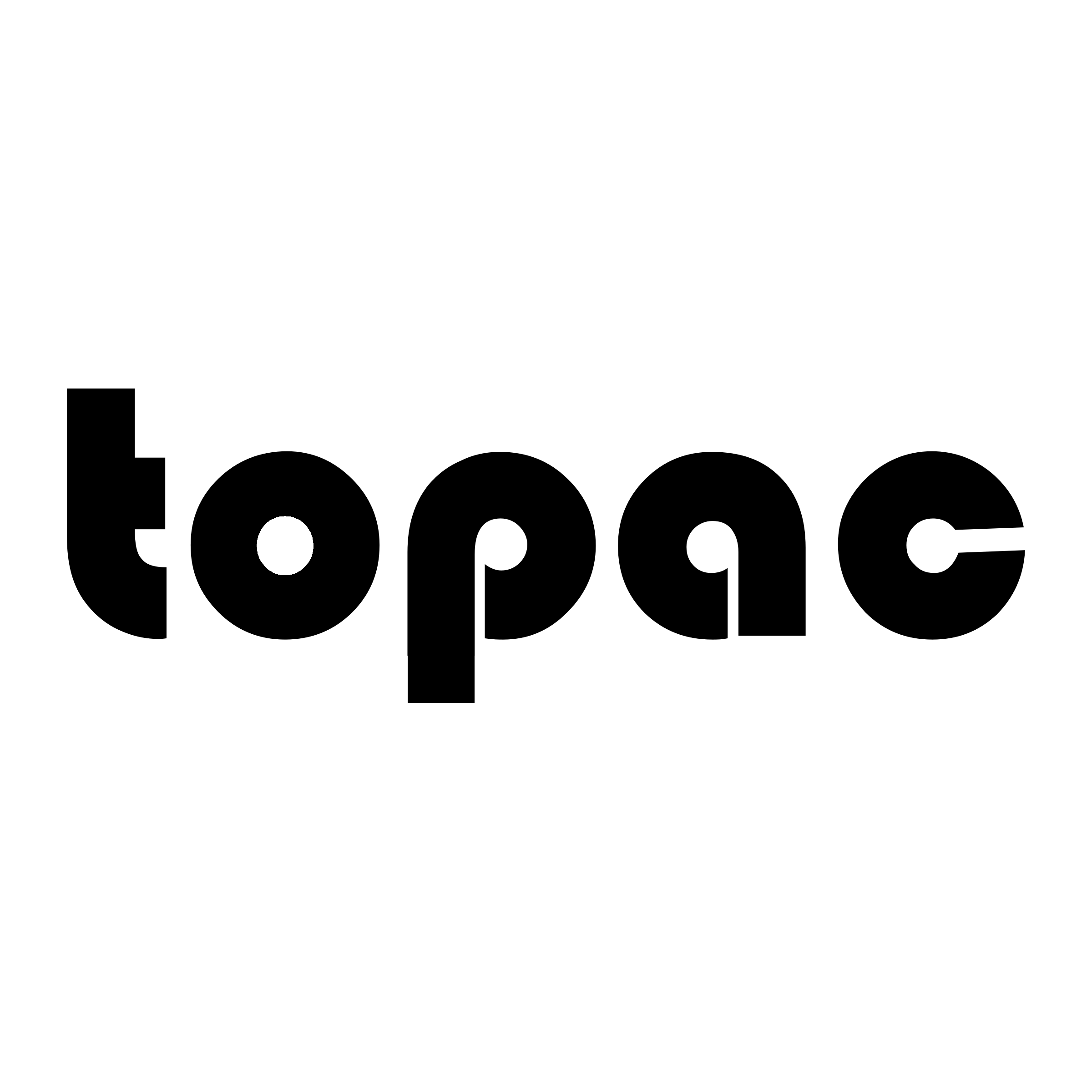 Topac Logo black and white