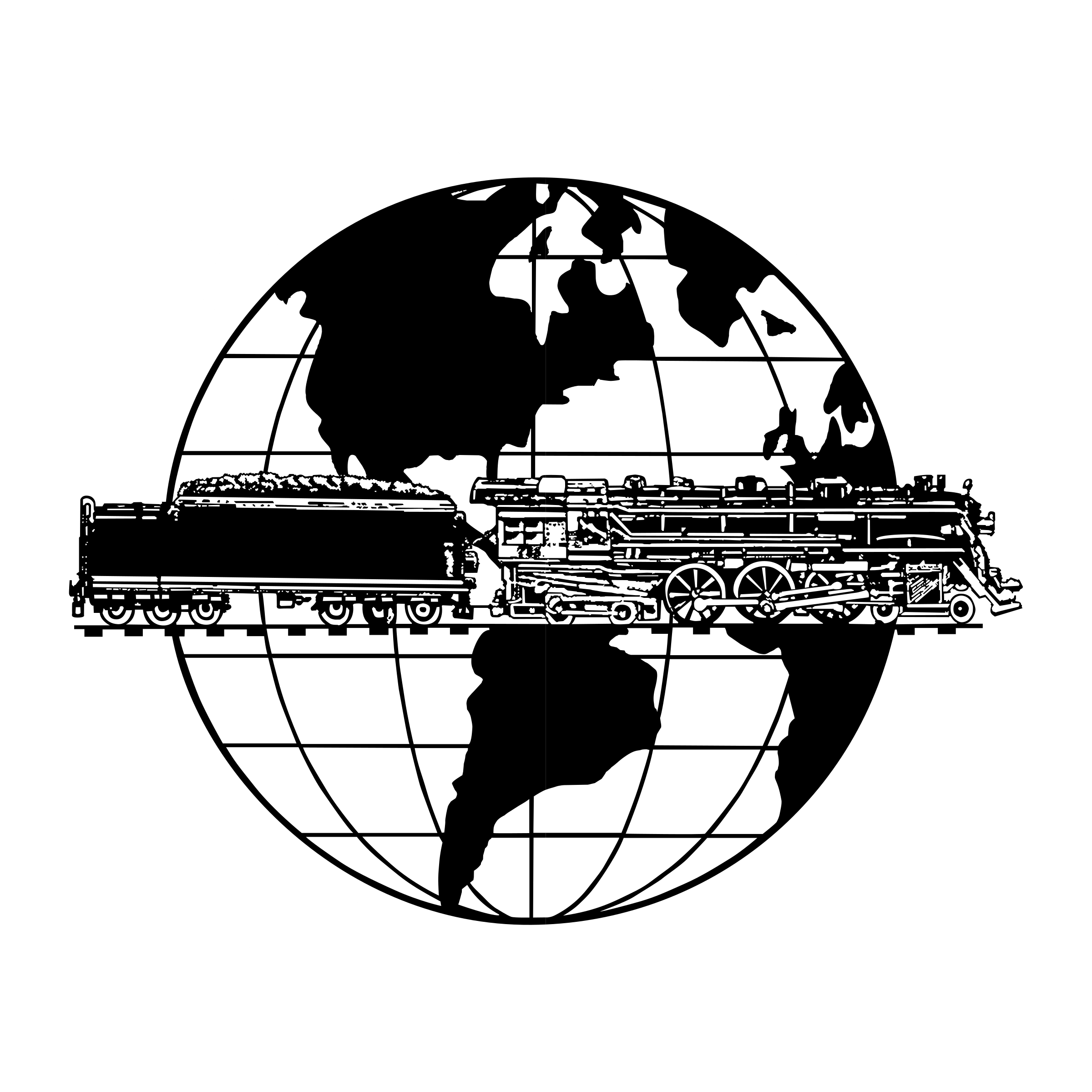 Trainworld Trainland Logo black and white
