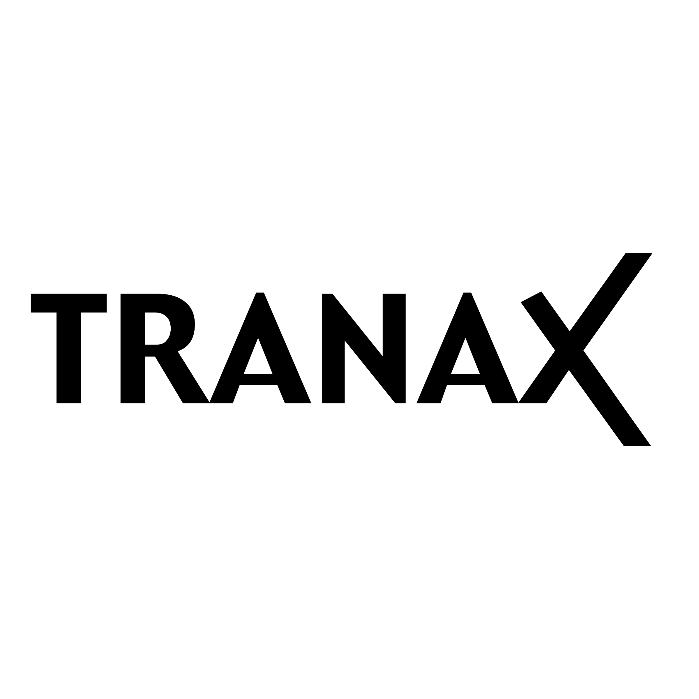 Tranax Logo black and white