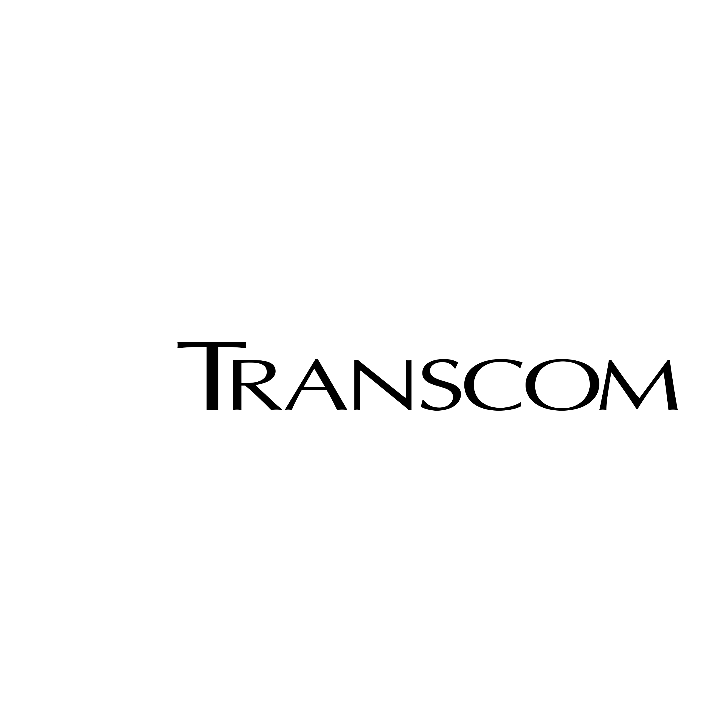 Transcom Logo black and white