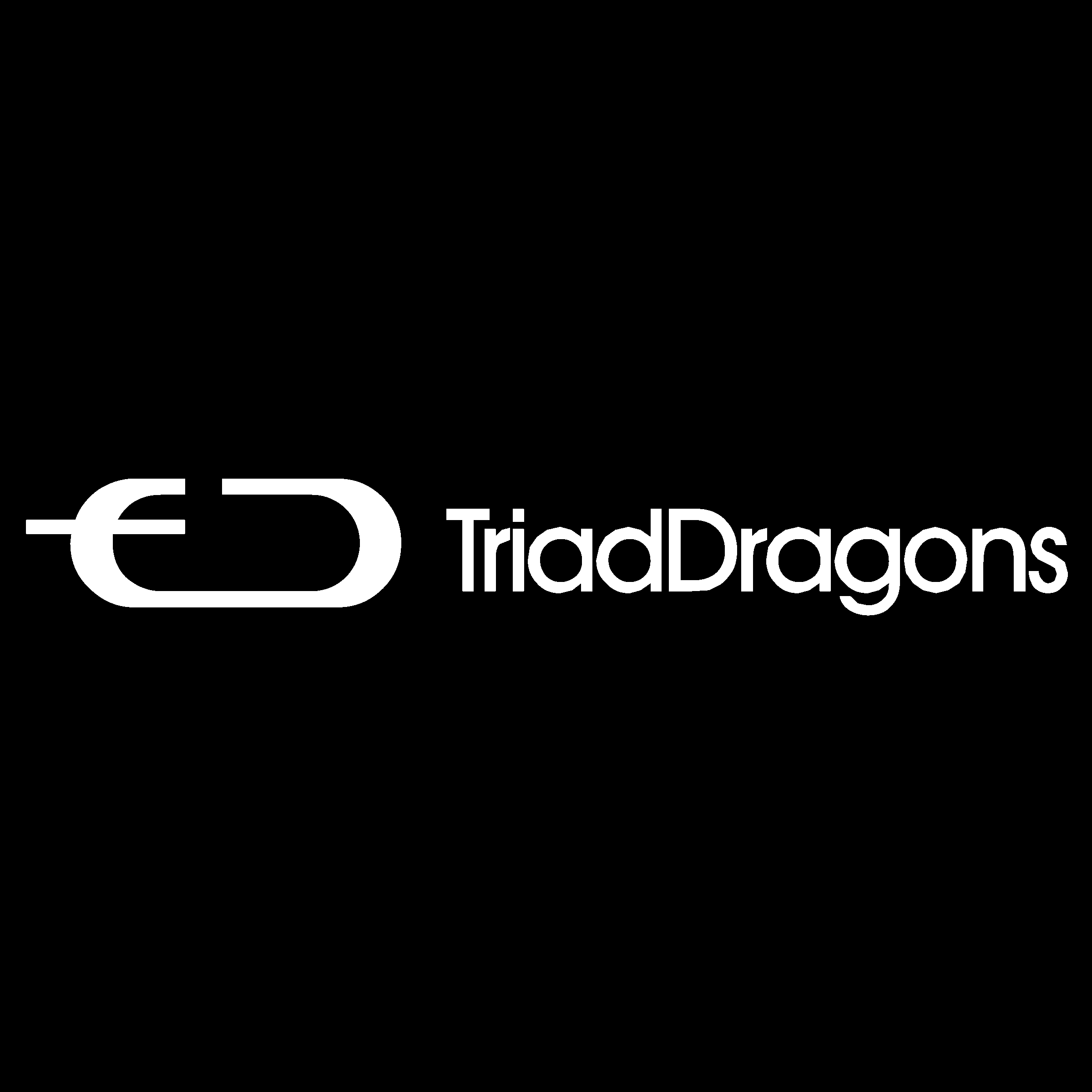 Triad Dragons Logo black and white