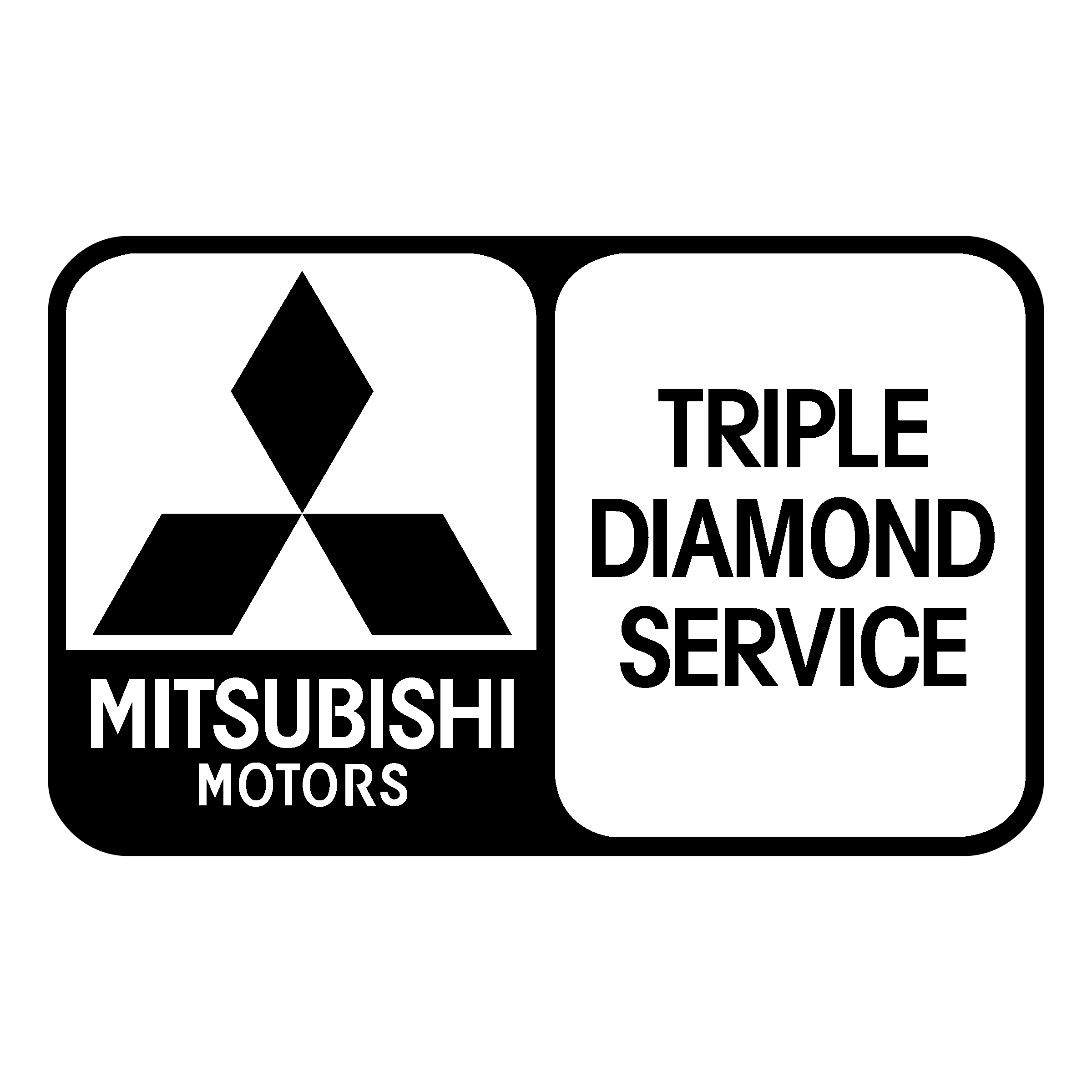 Triple Diamond Service Logo black and white