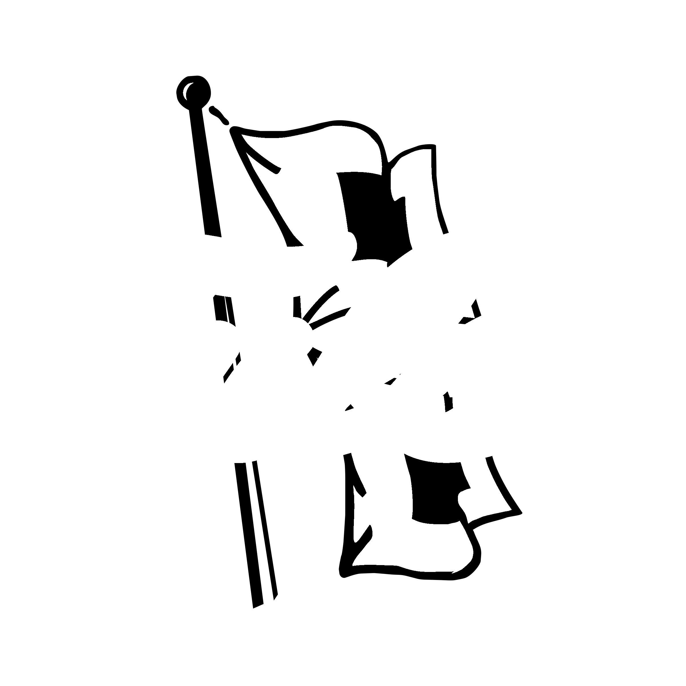 Tulsa Golden Hurricane Logo black and white