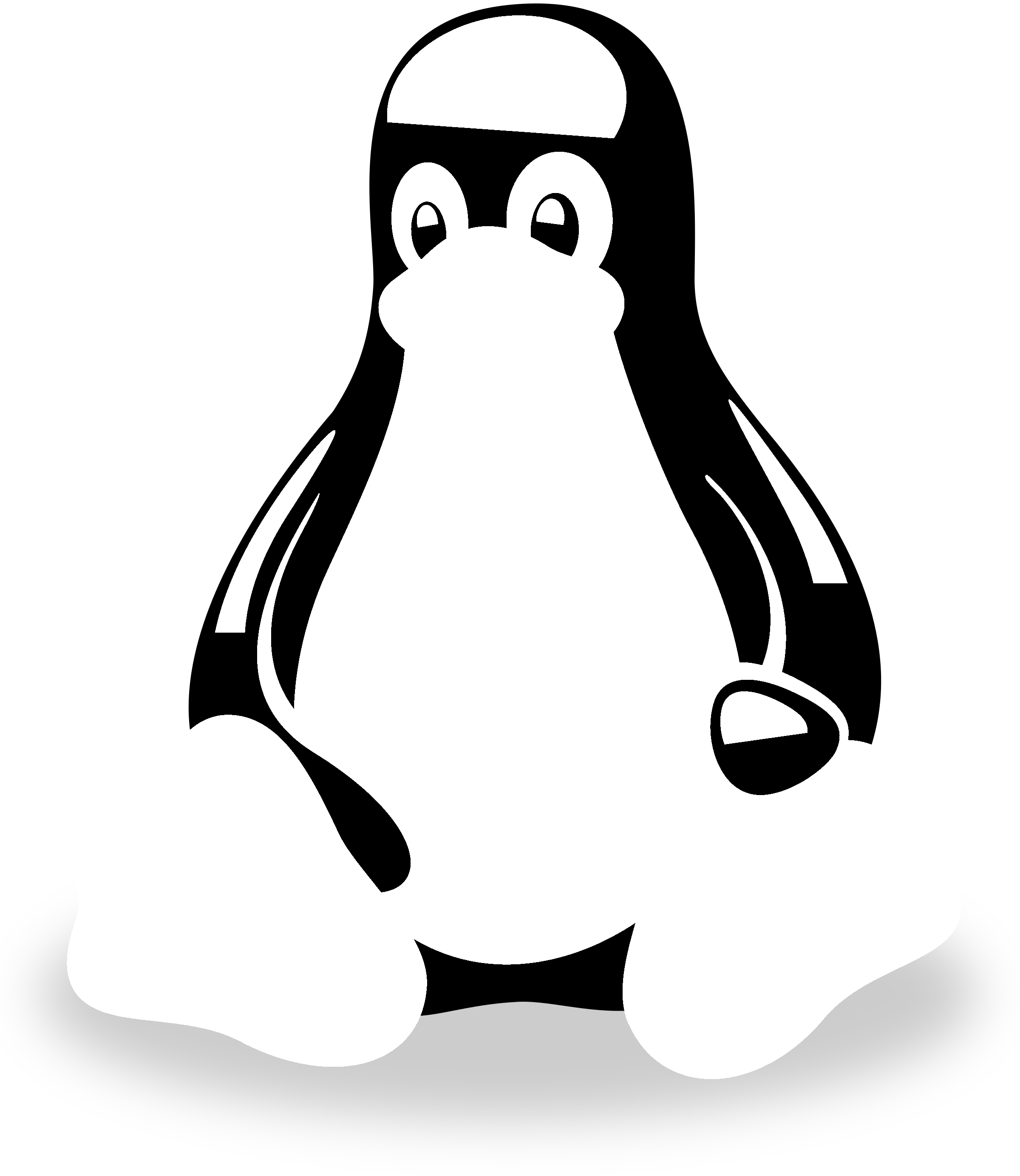 Tux Logo black and white