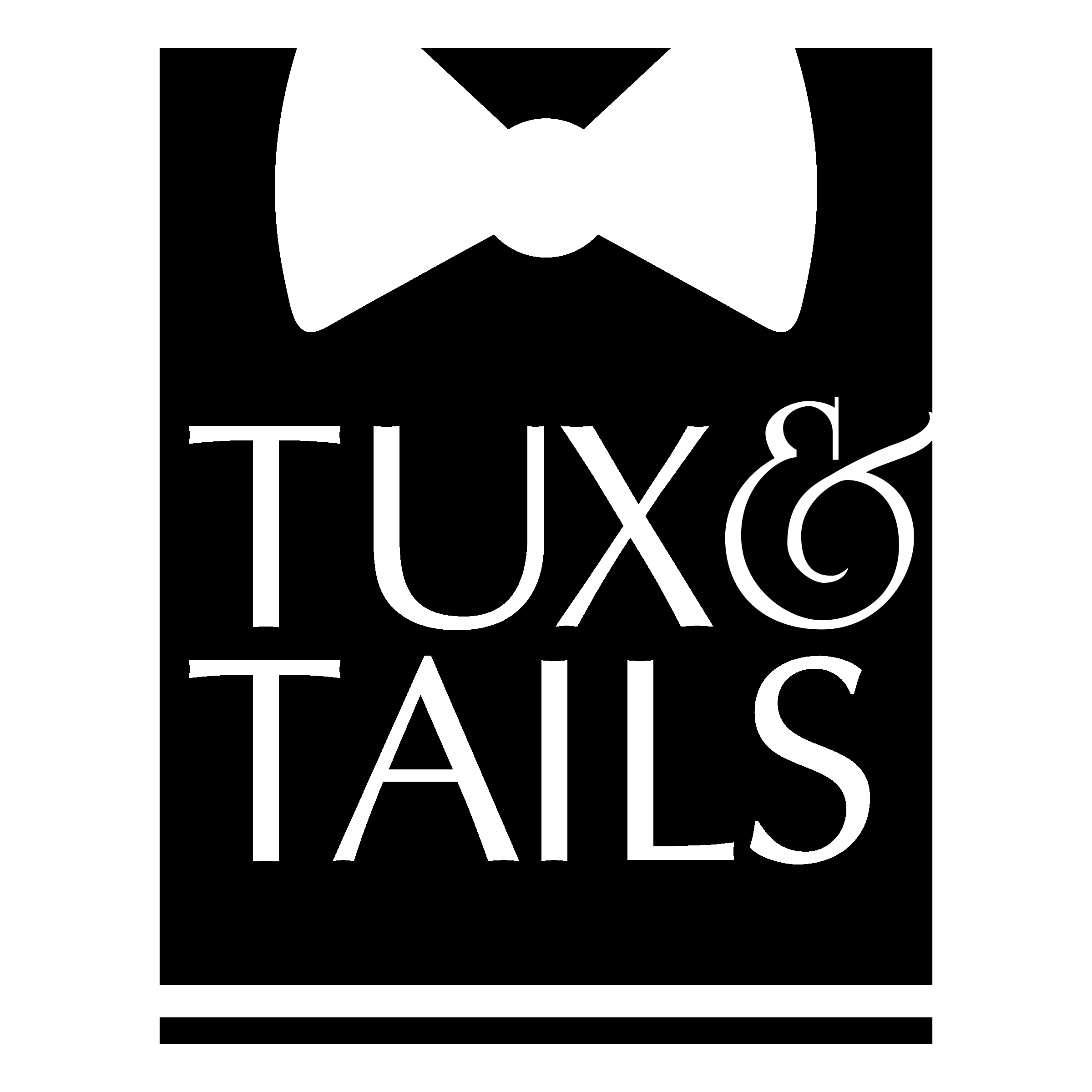 Tux & Tails Logo black and white