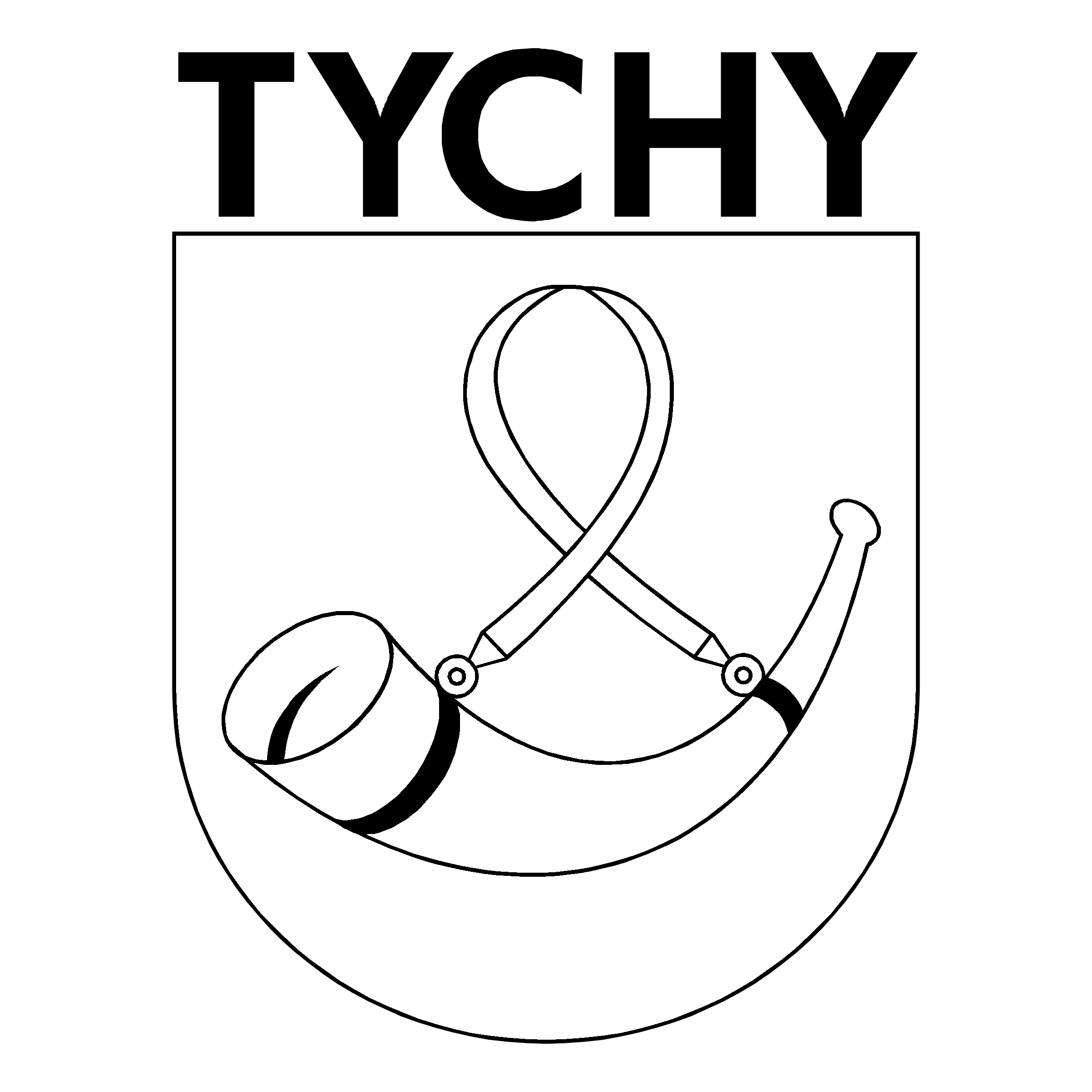 Tychy Logo black and white