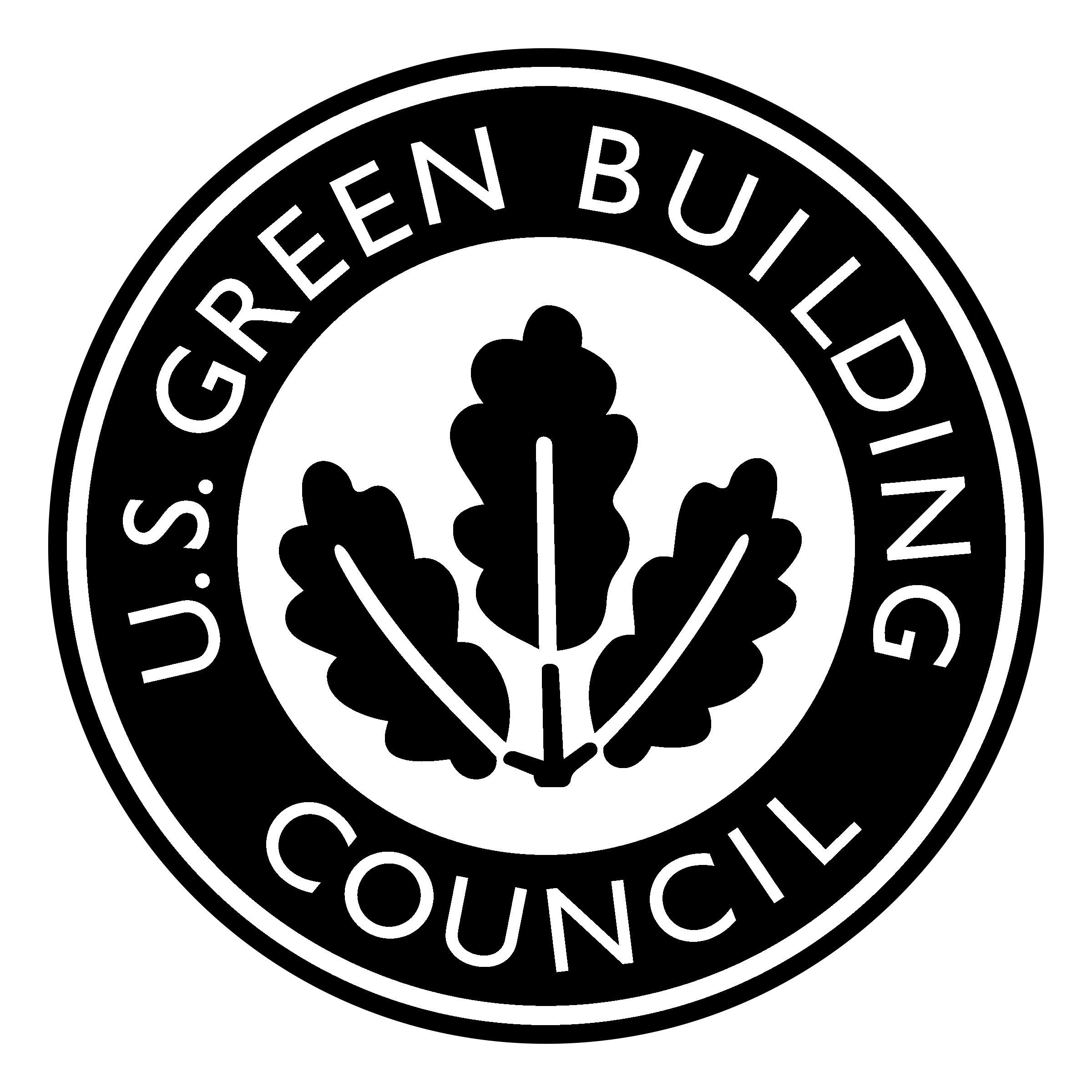 U S Green Building Council Logo black and white