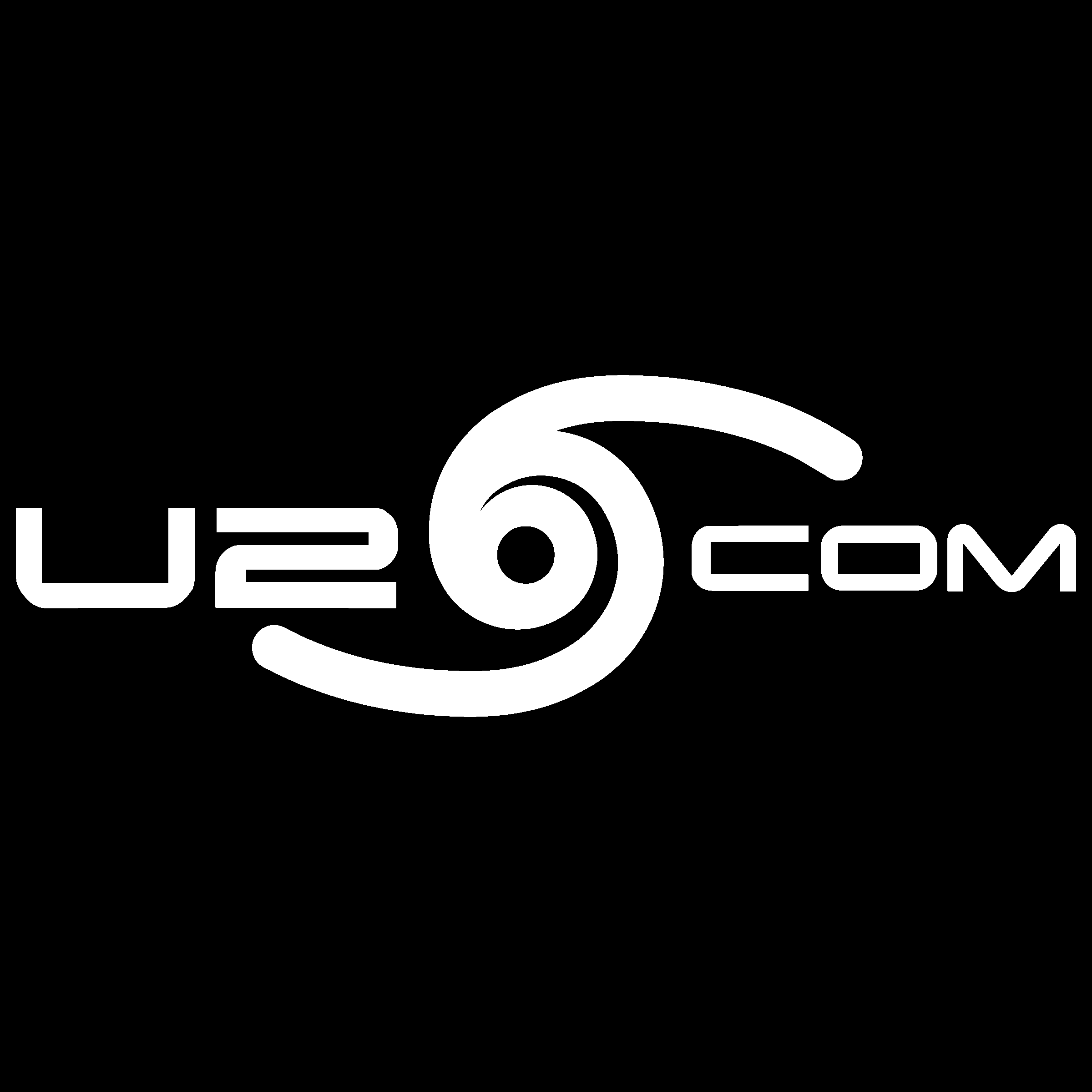 U2 com Logo black and white