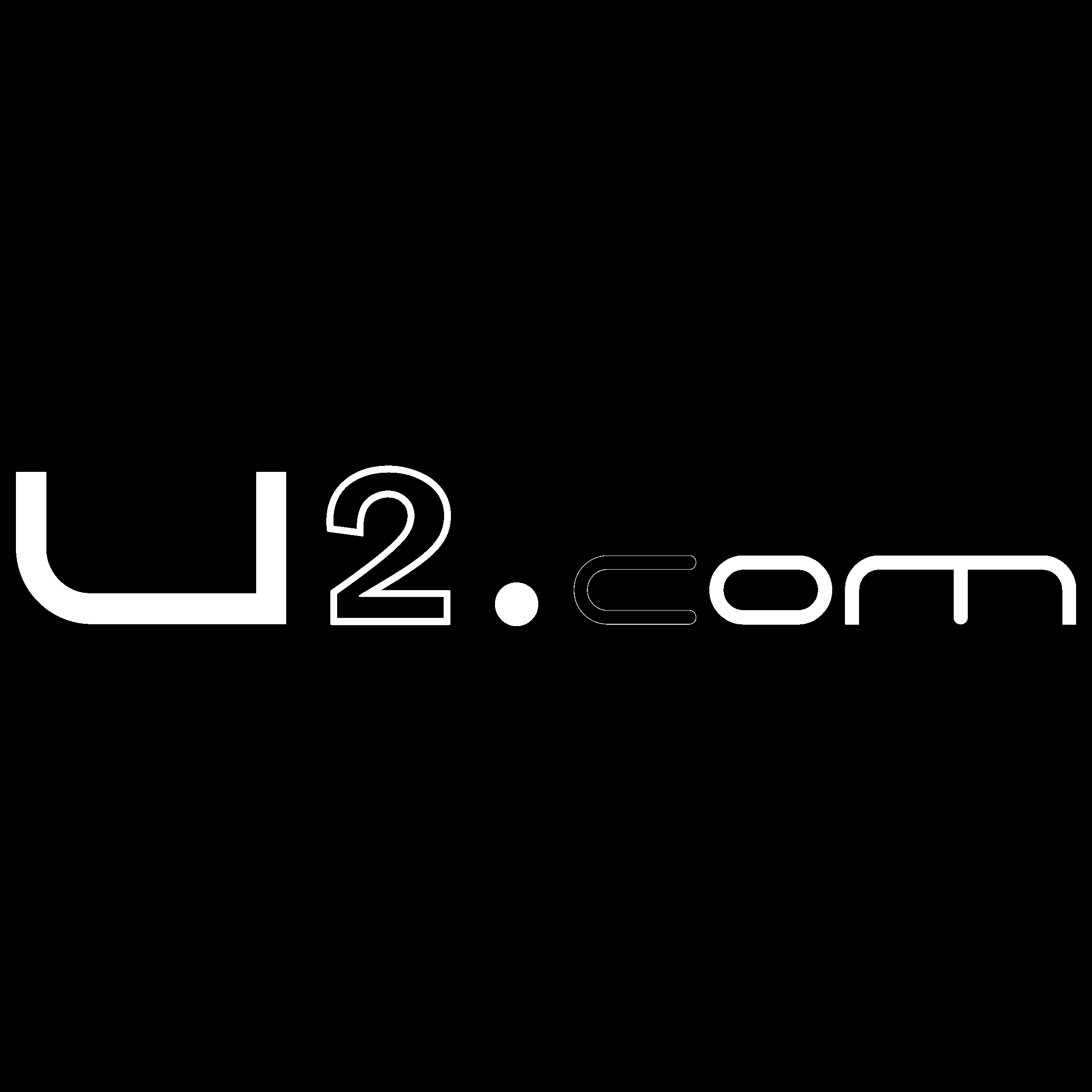 U2 com Logo black and white