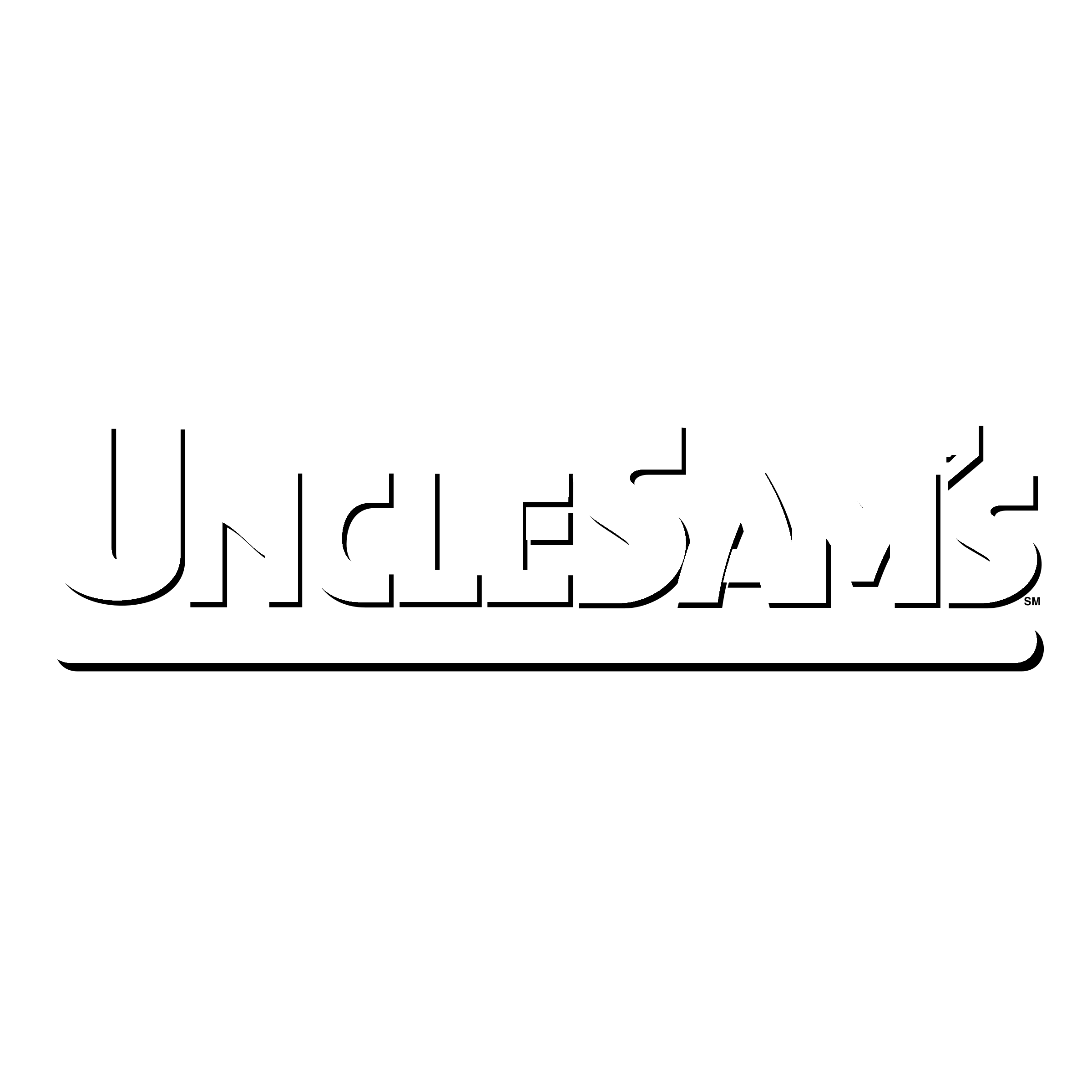 Uncle Sam's Logo black and white