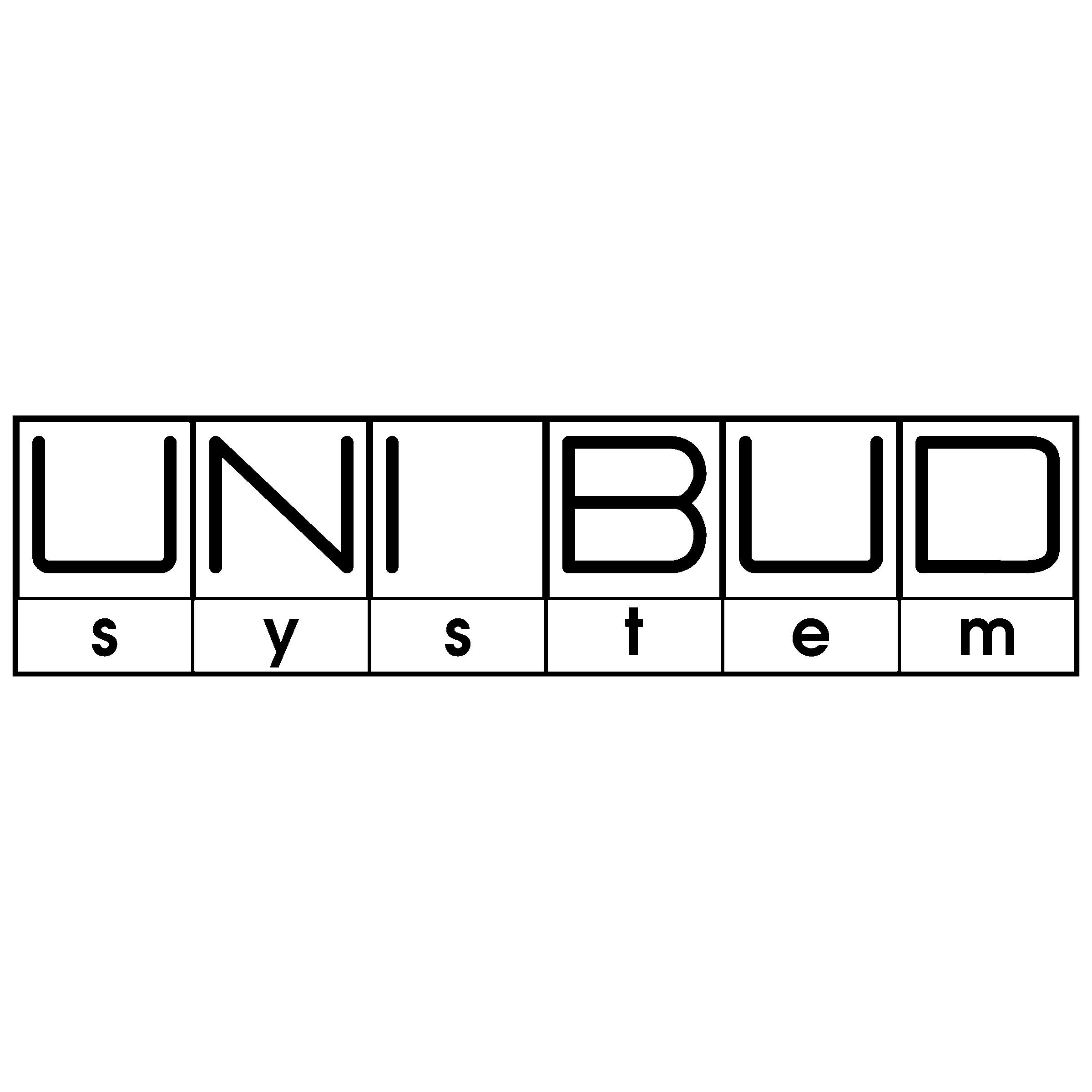 Unibud Logo black and white