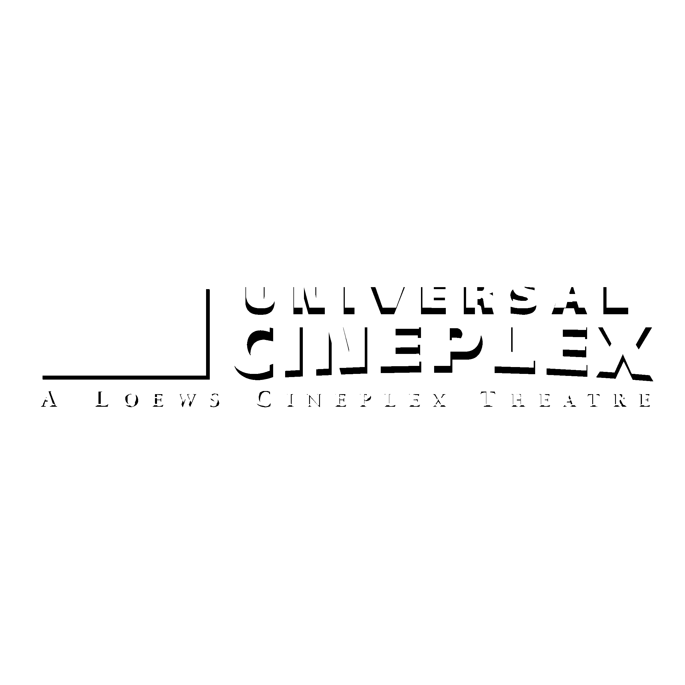 Universal Cineplex Logo black and white