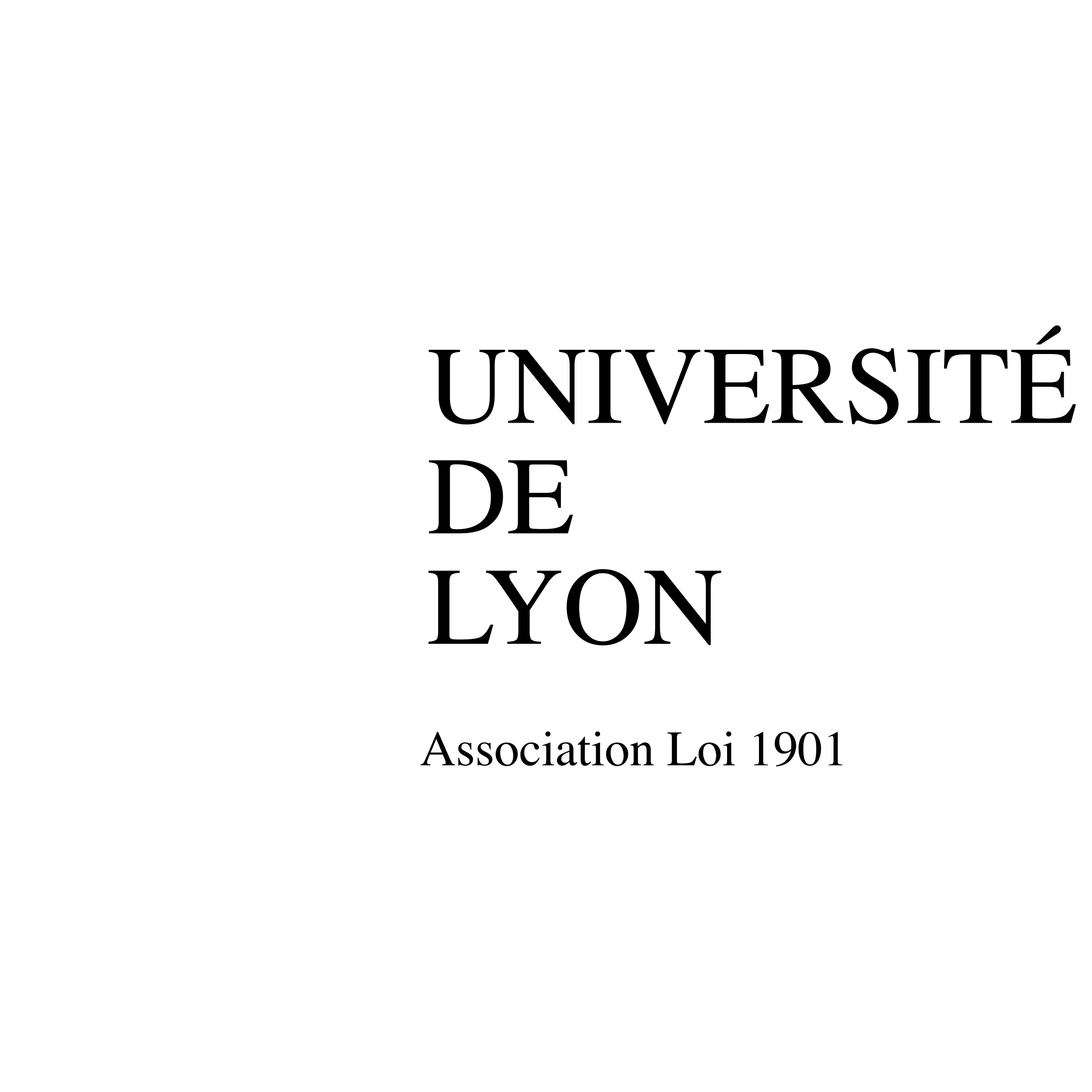 Universite de Lyon Logo black and white