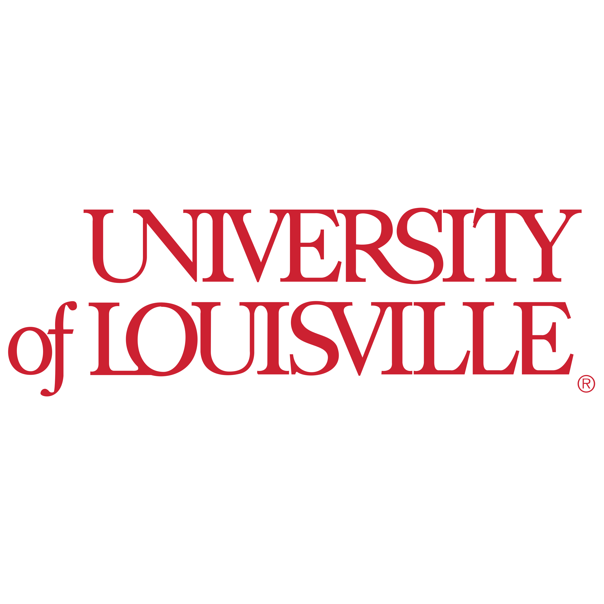  University of Louisville Official One Color Logo