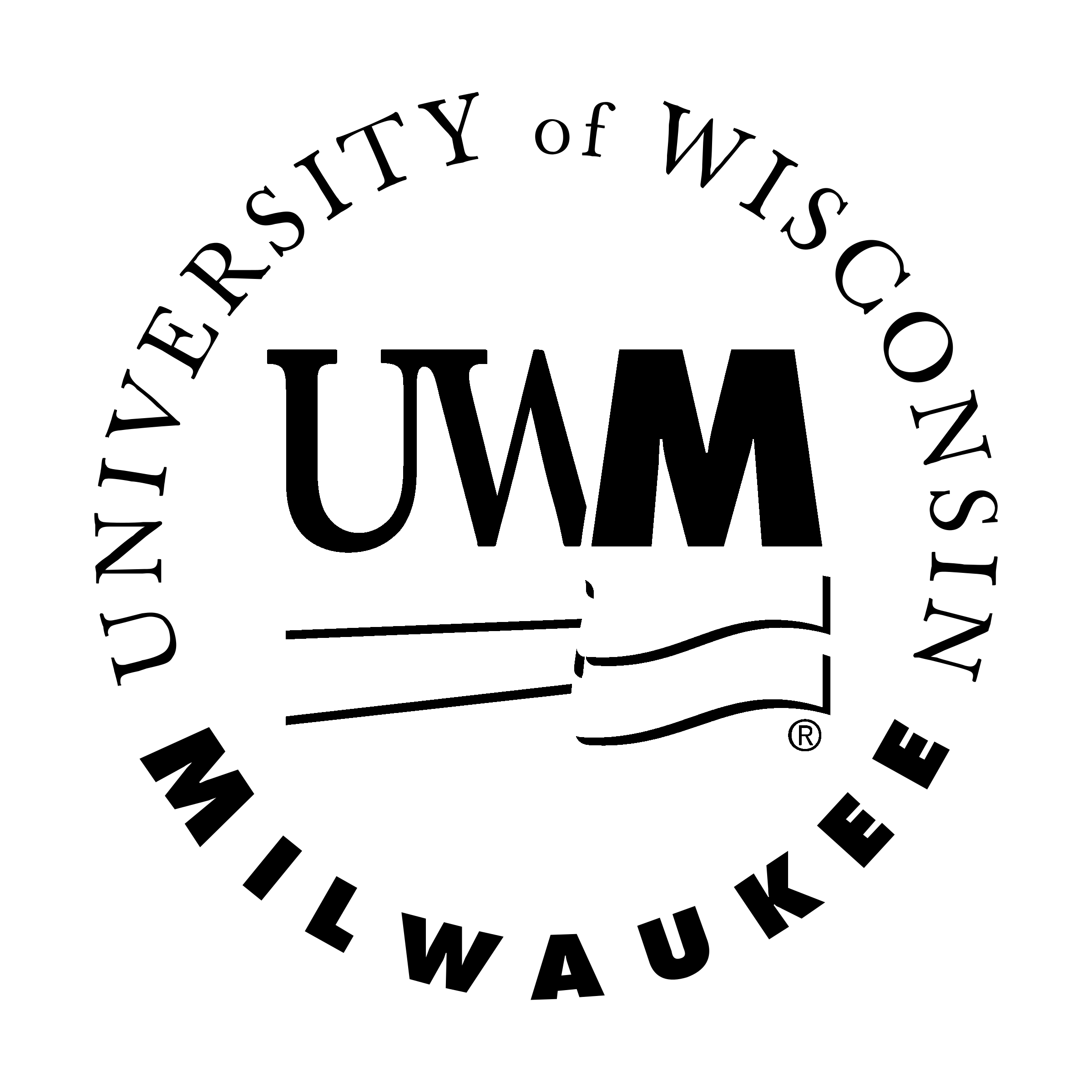 University of Wisconsin Milwaukee Logo black and white