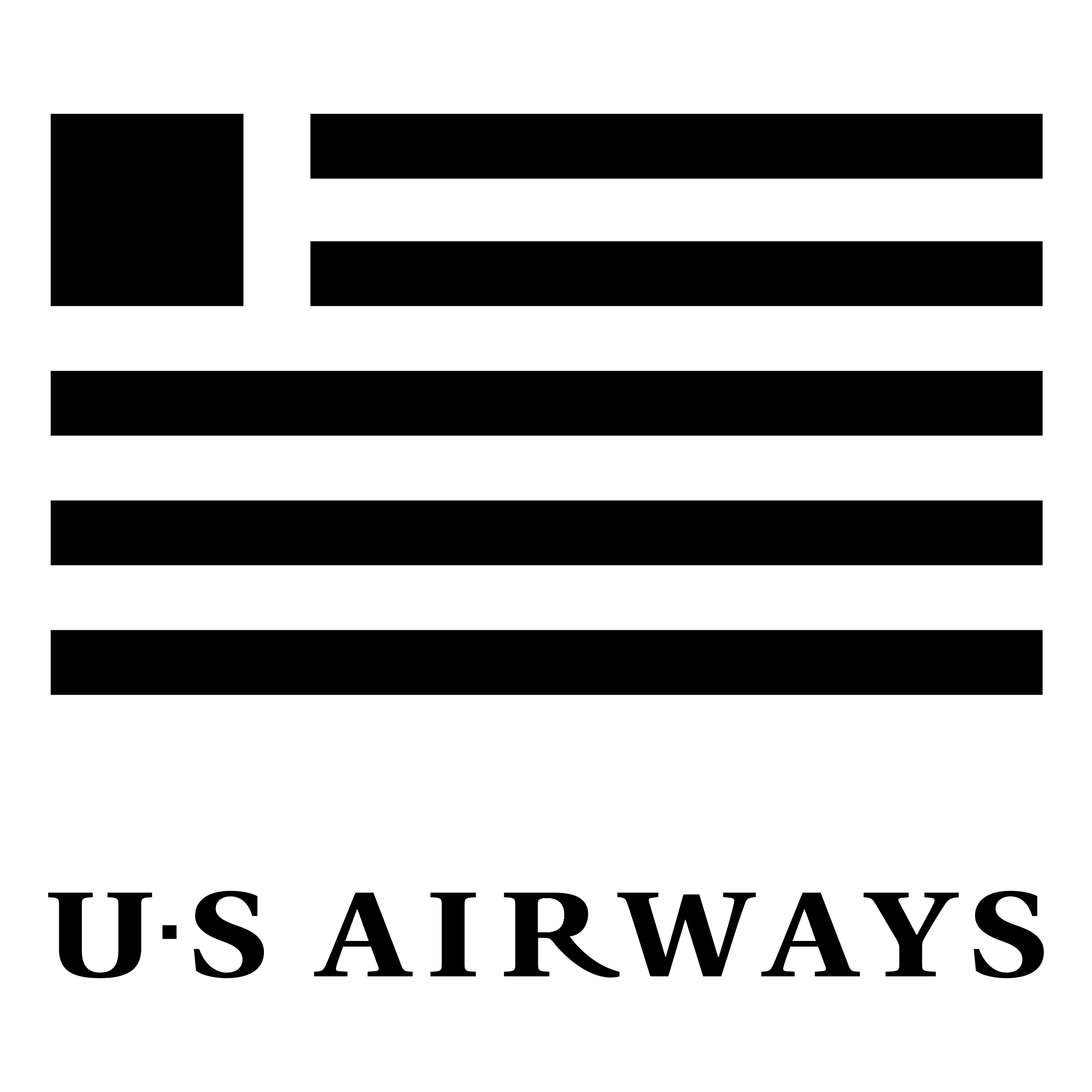 US Airways Logo black and white