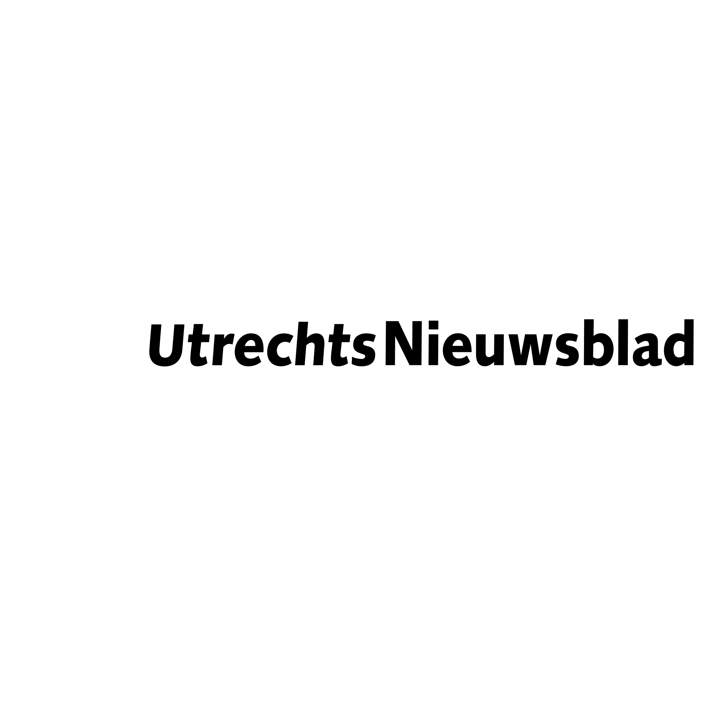 Utrechts Nieuwsblad Logo black and white