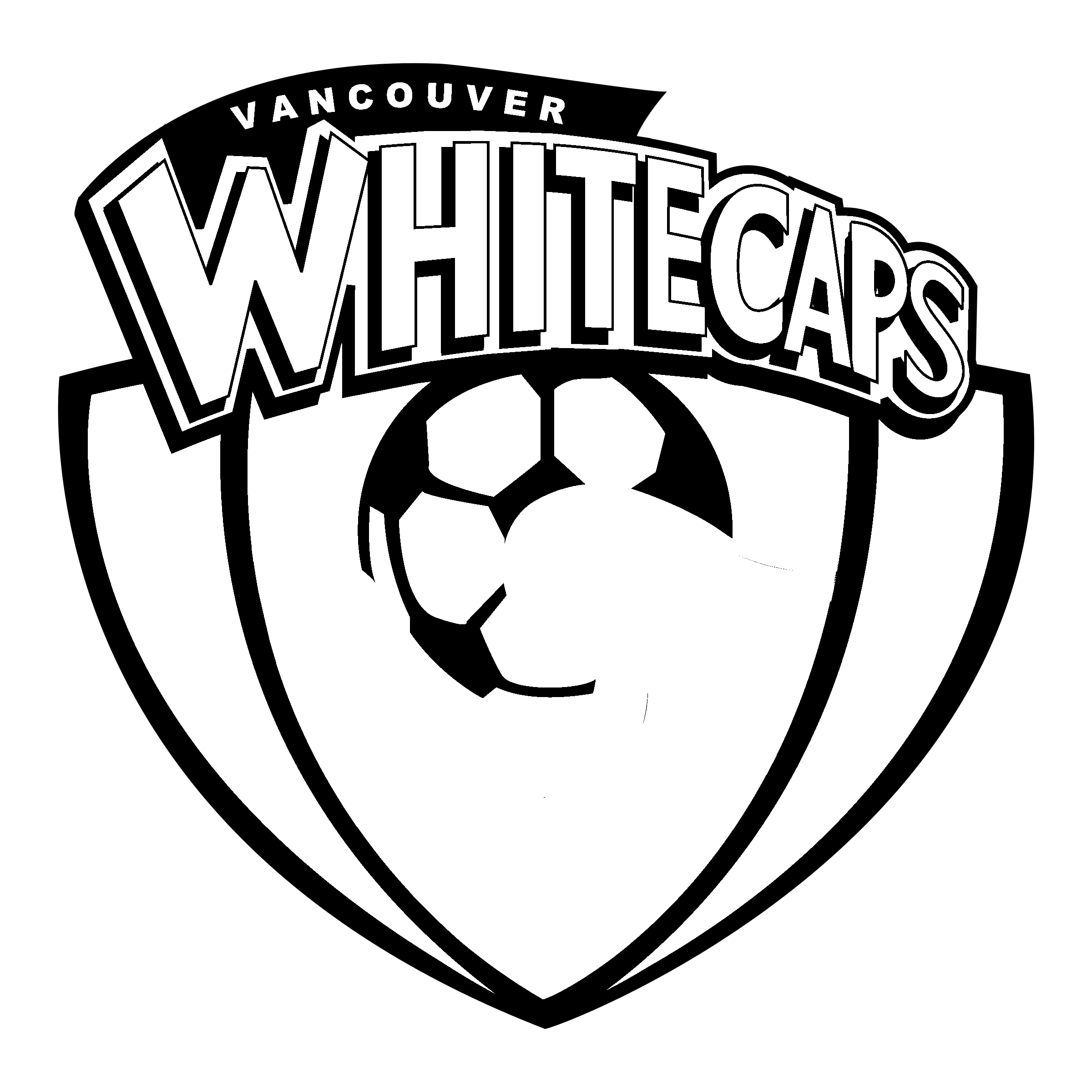 Vancouver Whitecaps Logo black and white