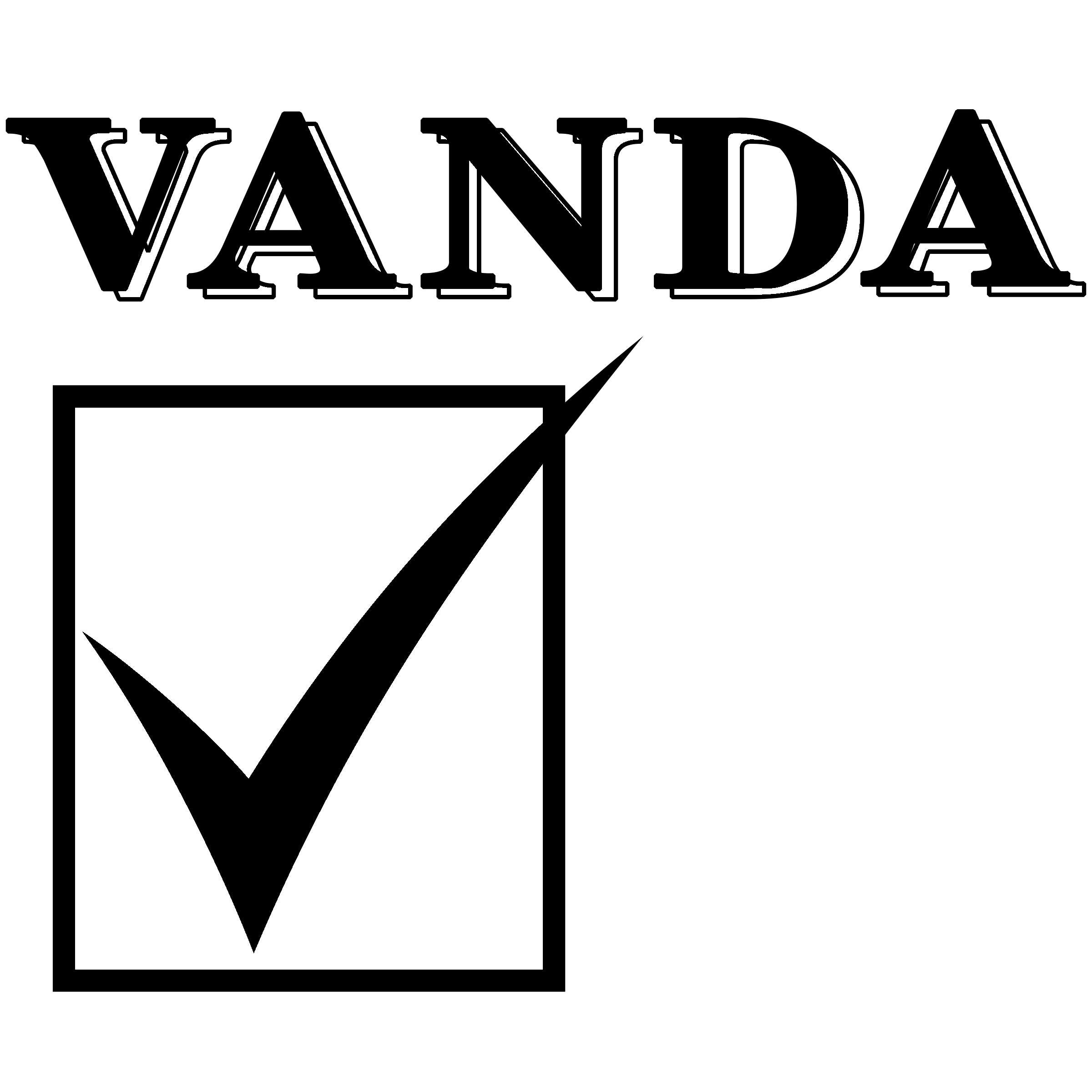 Vanda Logo black and white
