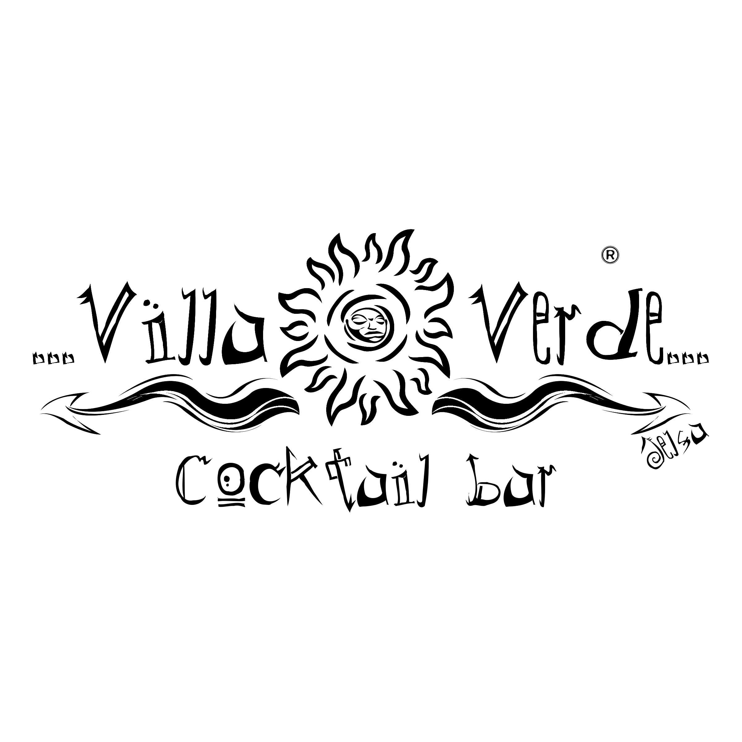 Villa Verde Logo black and white