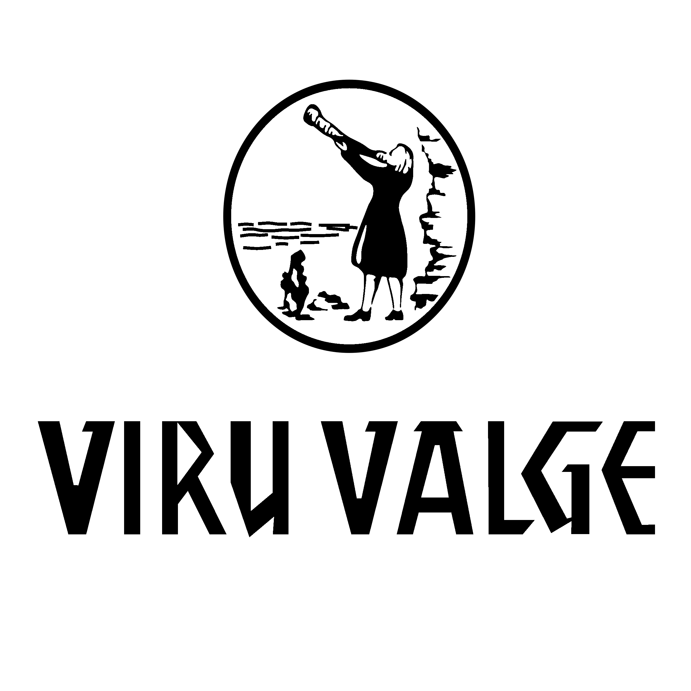 Viru Valge Logo black and white