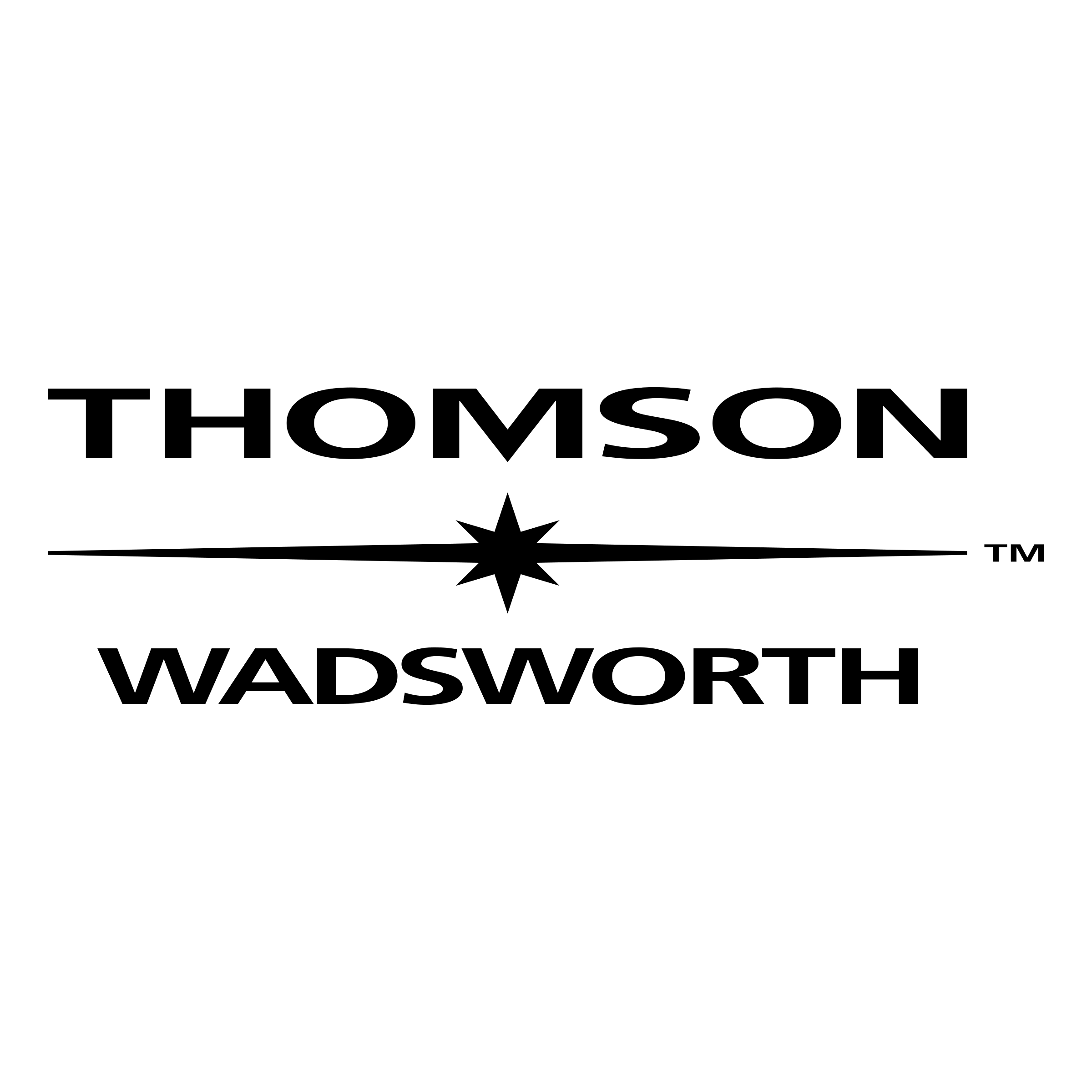 Wadsworth Logo black and white