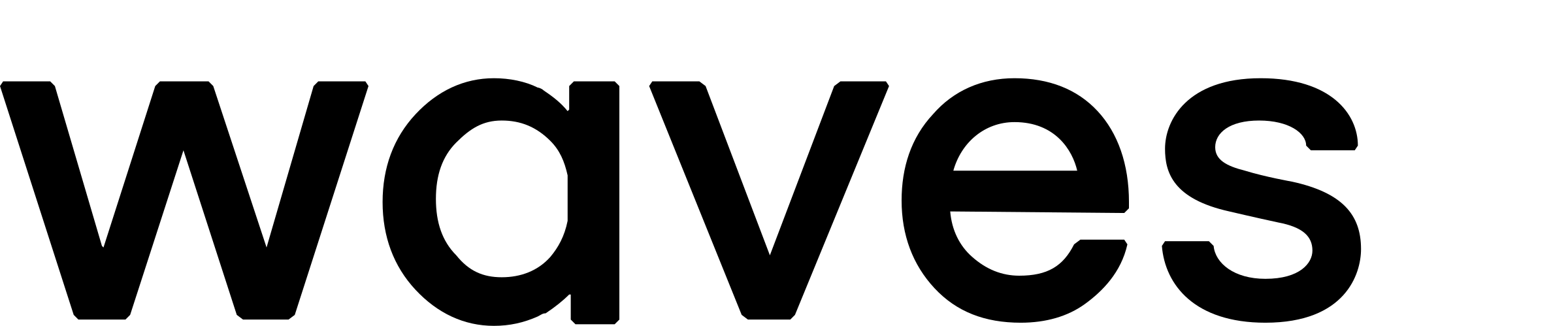 Waves Logo black and white