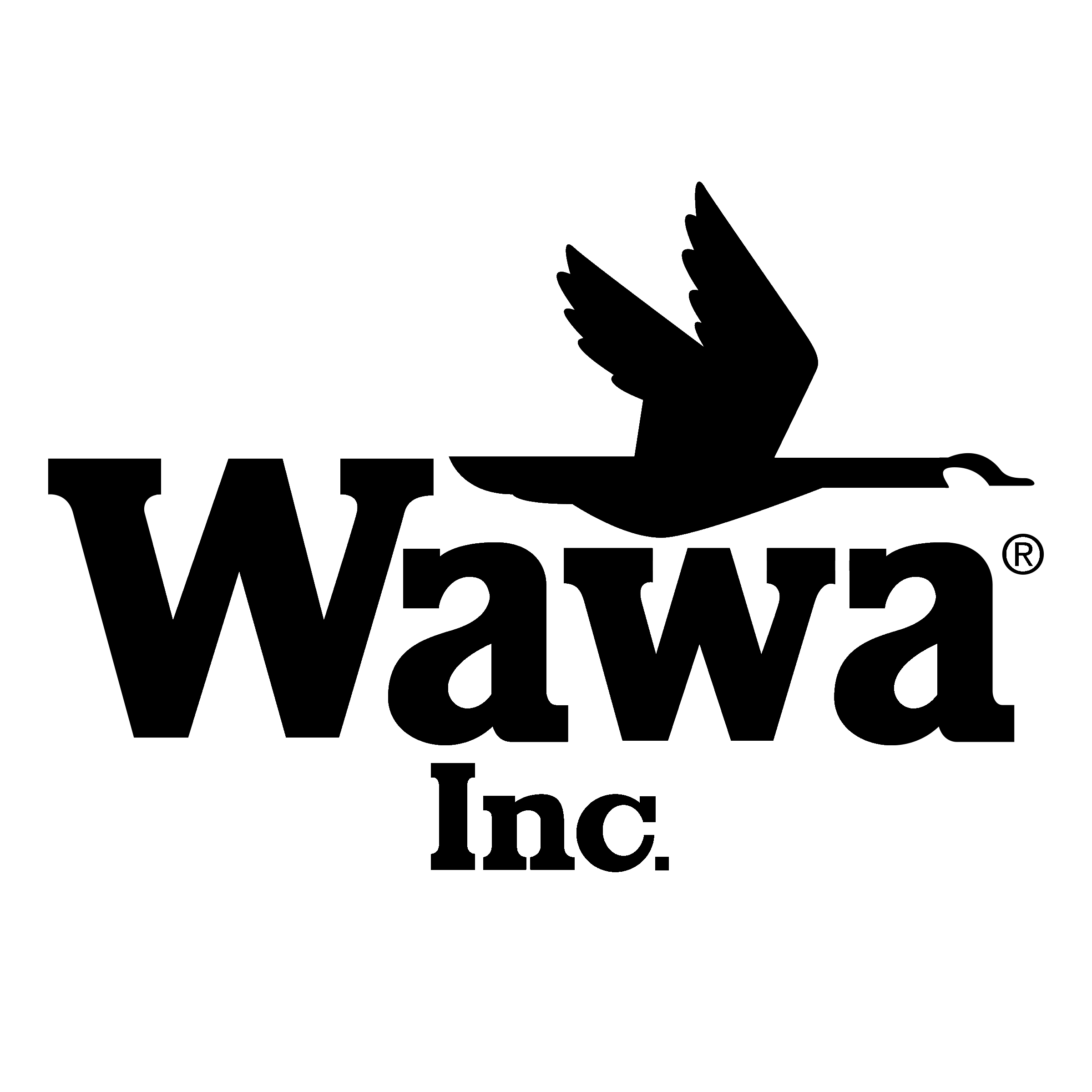 Wawa Logo black and white
