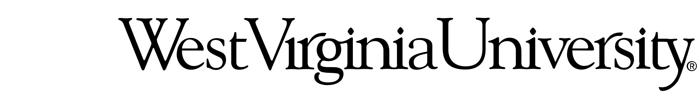 West Virginia University Logo black and white