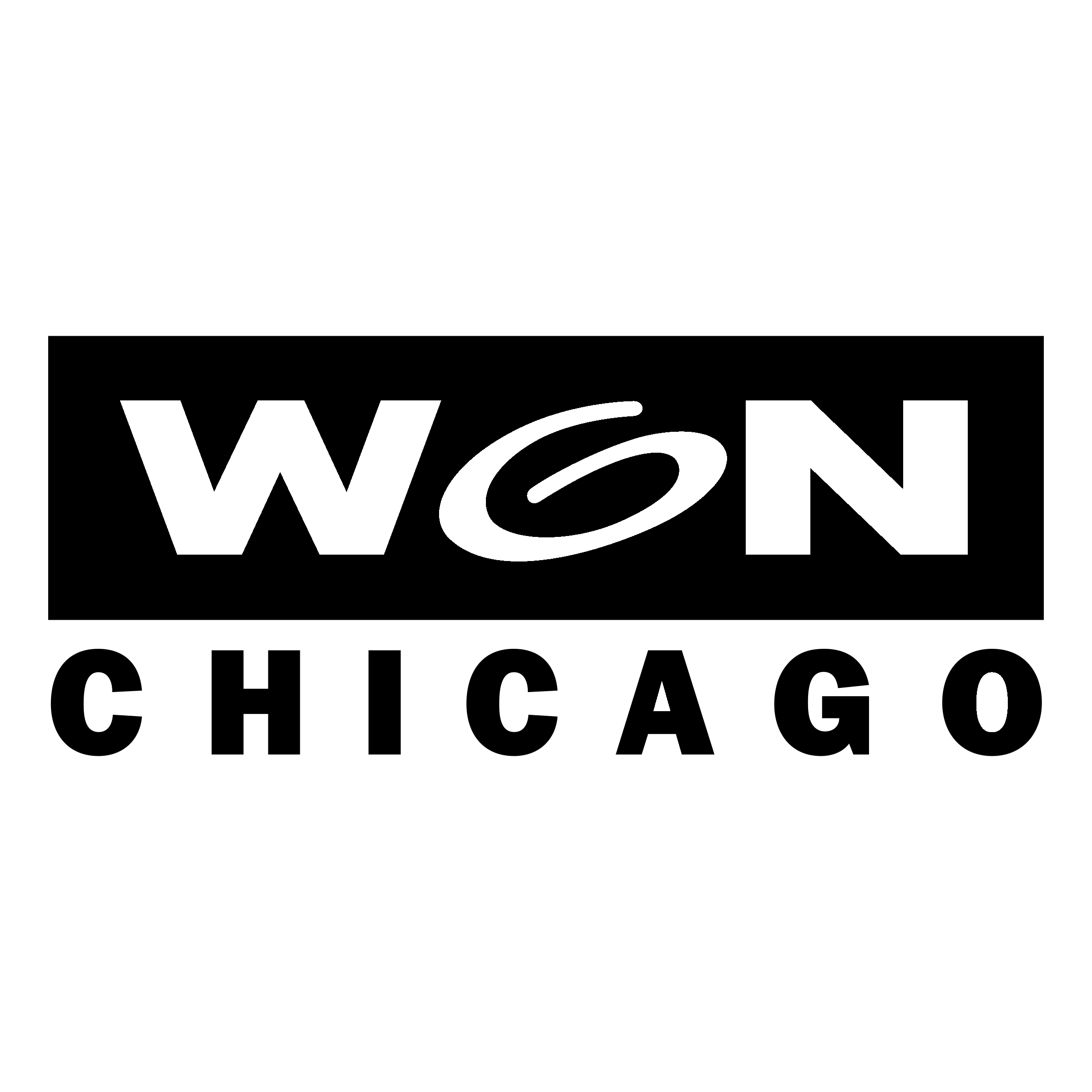 WGN Chicago Logo black and white