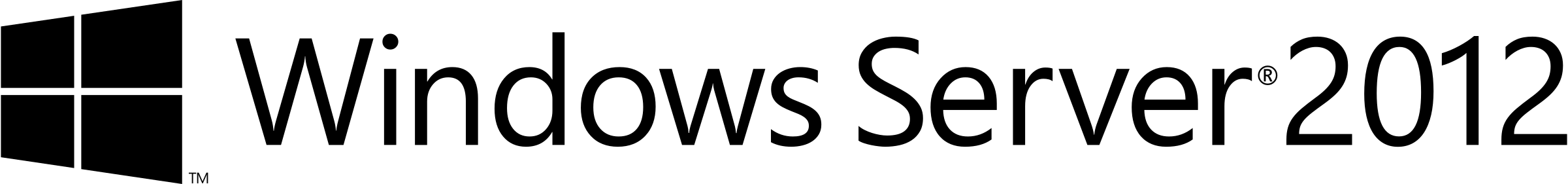 Windows server 2012 Logo black and white