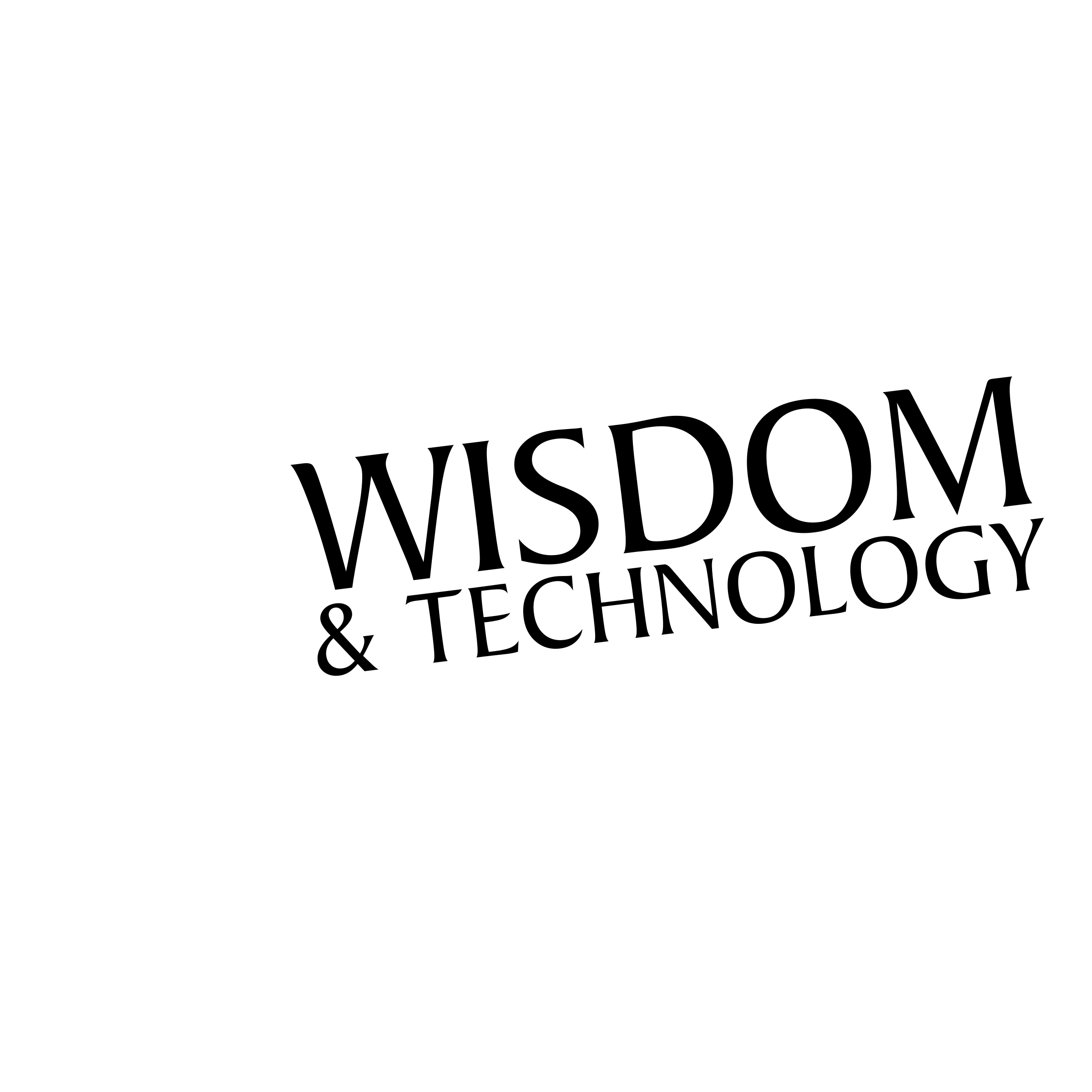 Wisdom and Technology Logo black and white