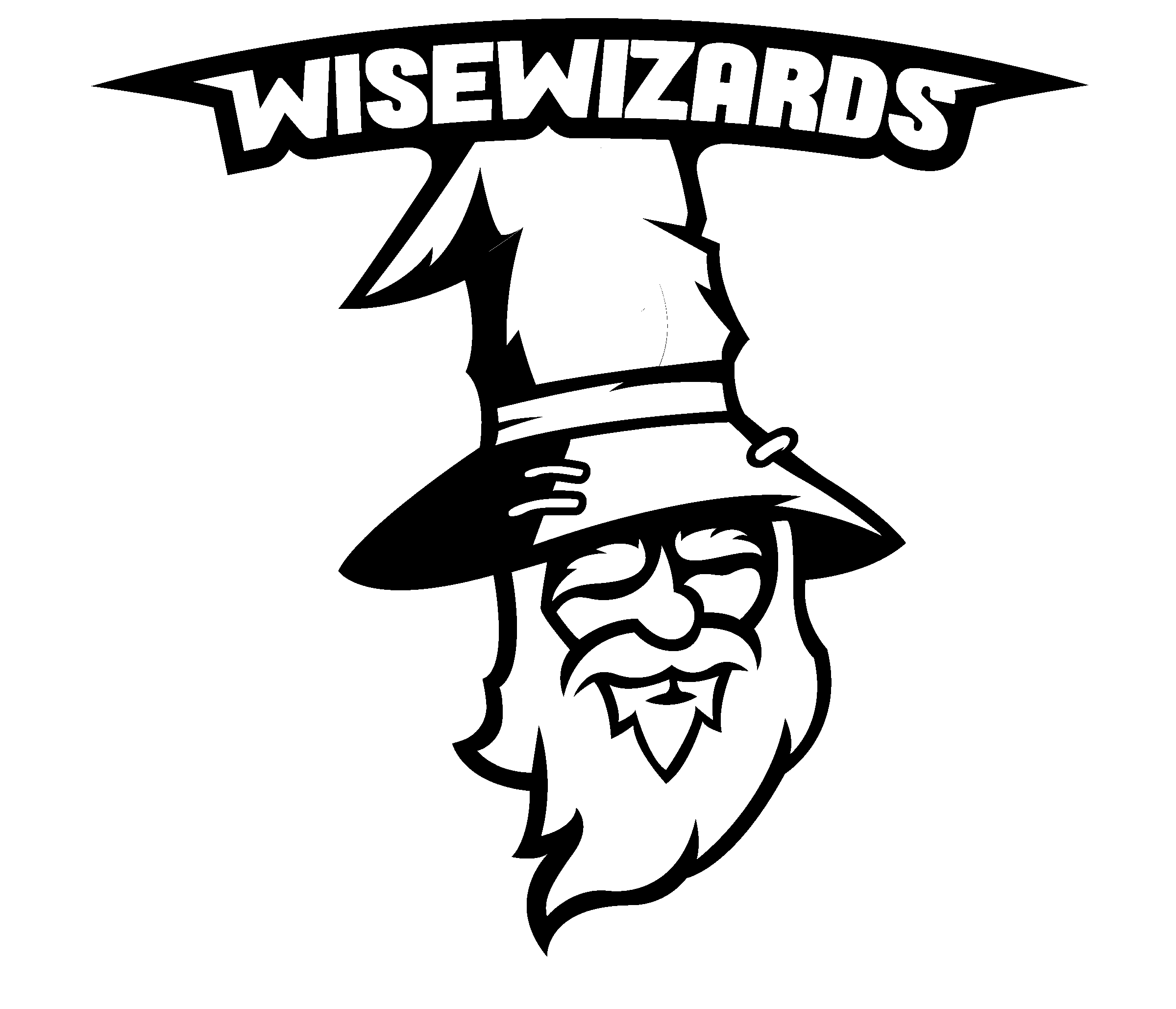 WiseWizards Logo black and white