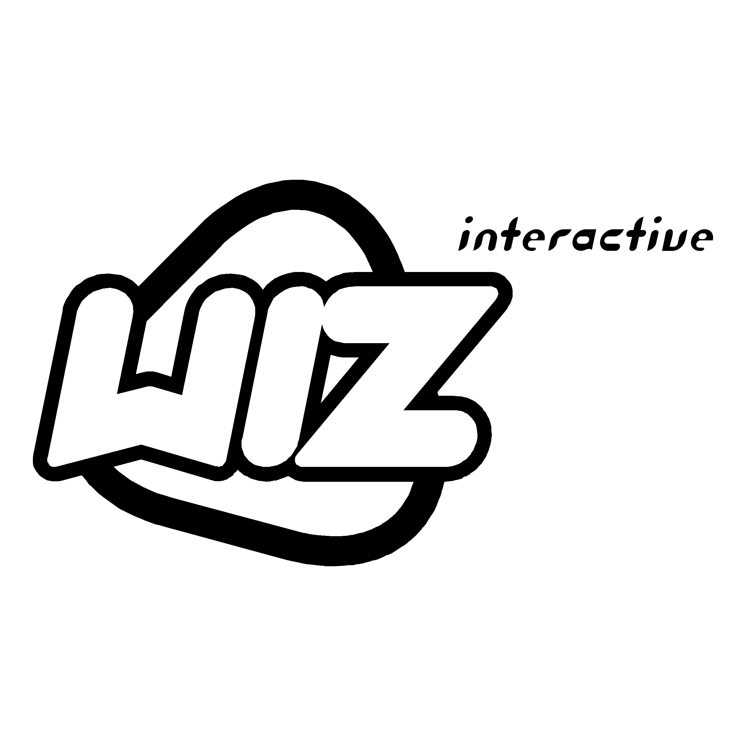 WIZ interactive Logo black and white