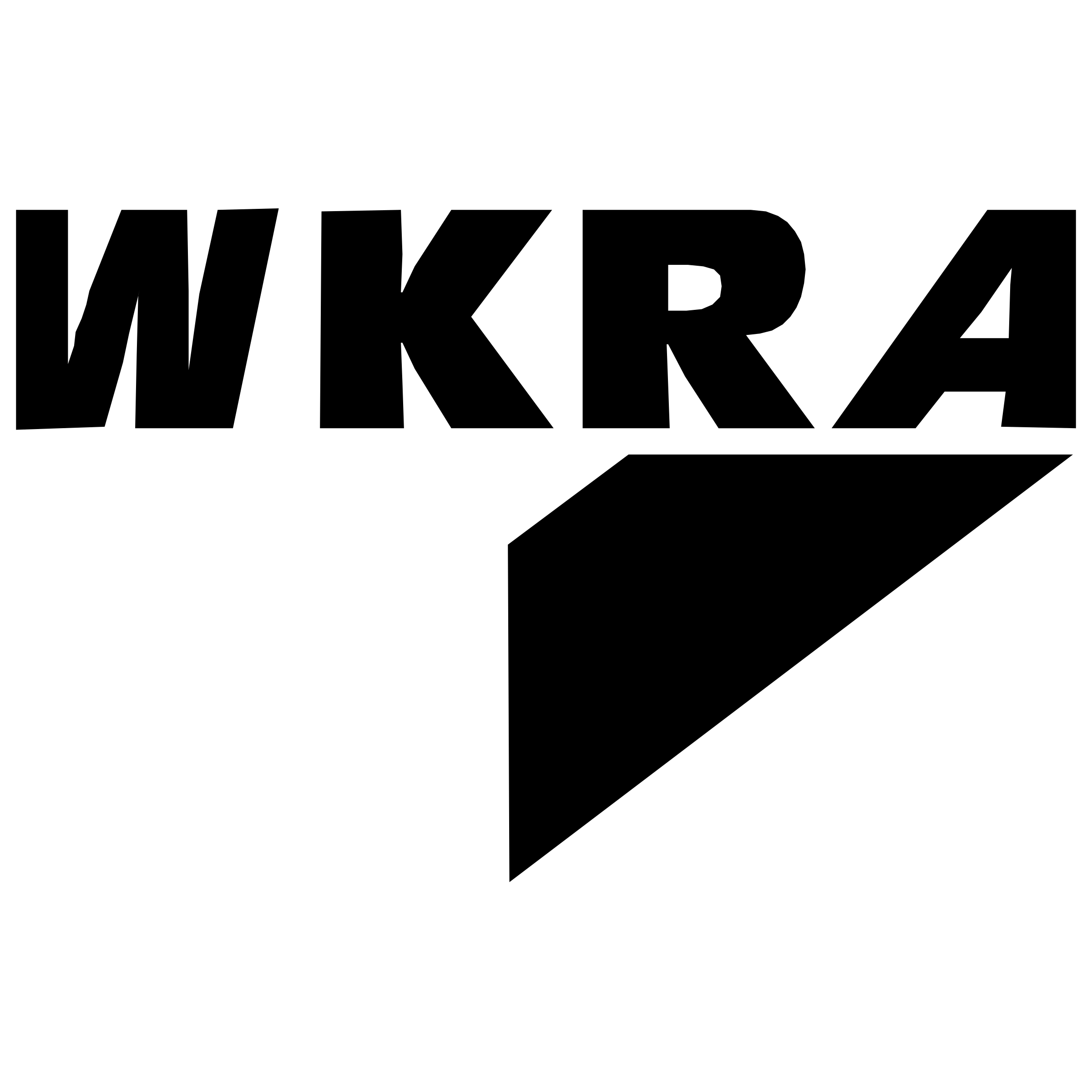 WKRA Logo black and white