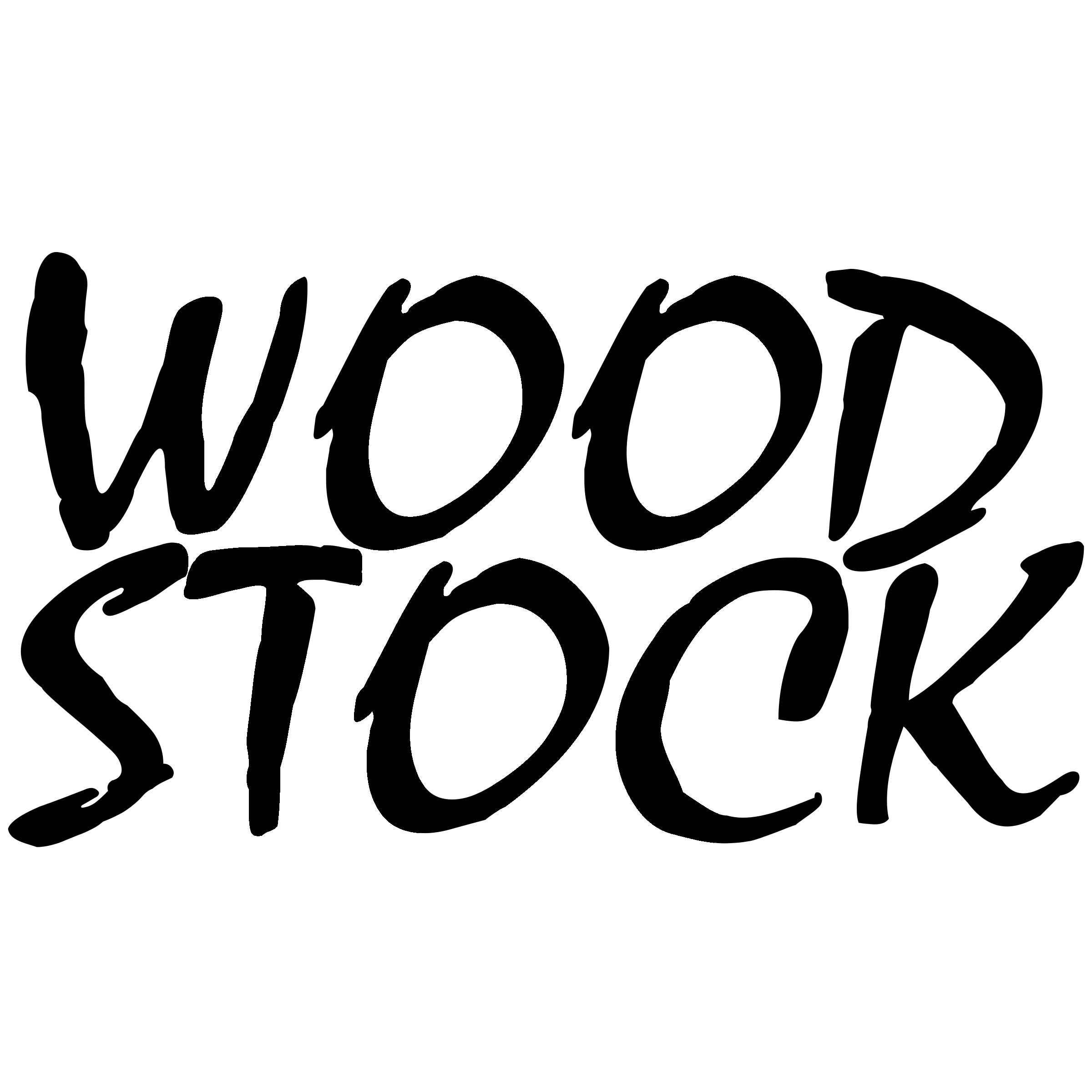 WoodStock Logo black and white